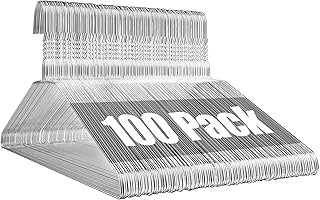 Wire Metal Clothes Hangers Bulk 100 Pack, 16 Inch 12 Gauge Standard Size...