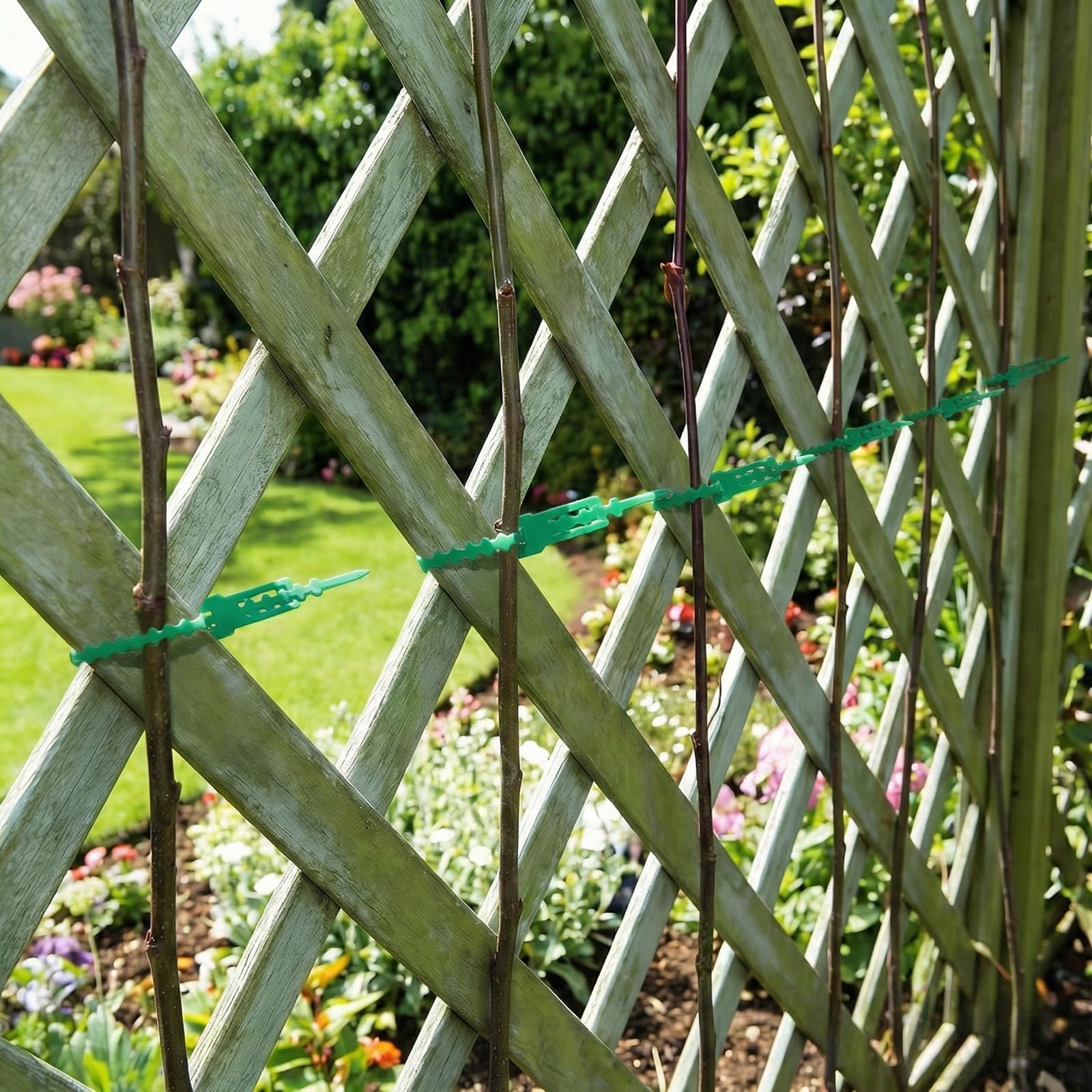 Bridas para Plantas Verde, Ajustable Lazos de Plantas, Flexible Corbata de Planta Lazos de Plantas, Multifuncional lazos de Jardinería para Cuidado del Crecimiento de Plantas Jardín (200 Piezas)