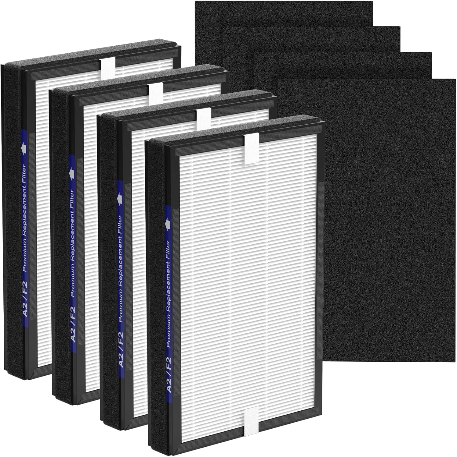 4 Packs F2 A2 Replacement Filters Compatible with 3M Filtrete Room Air Purifi-er Models FAP-C02WA-G2 FAP-C03BA-G2 FAP-T03BA-G2 FAP-SC02N FAP-SC02W FAP-C02-A2 FAP-C03-A2 FAP-T03-A2