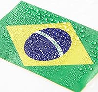Vista 2 de 5 calcomanías de bandera de Brasil, calcomanías reflectantes de vinilo para automóvil, calcomanías de vinilo para parachoques de ventana