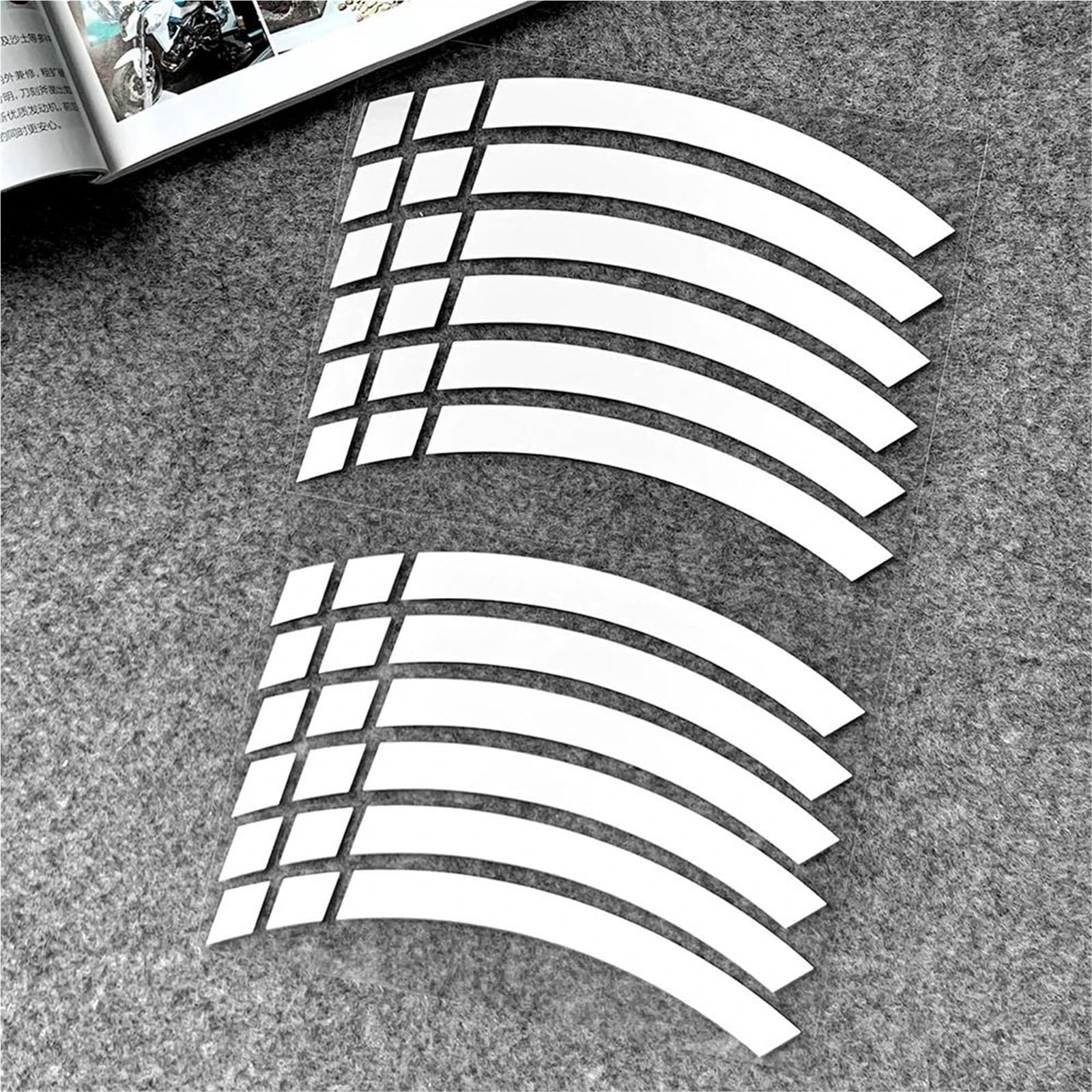 Motorcycle Decal Sticker Reflective Motorcycle Wheel Sticker Hub Inner Decals Rim Stripe Tape for H-onda PCX 125 PCX125 PCX-125(White)