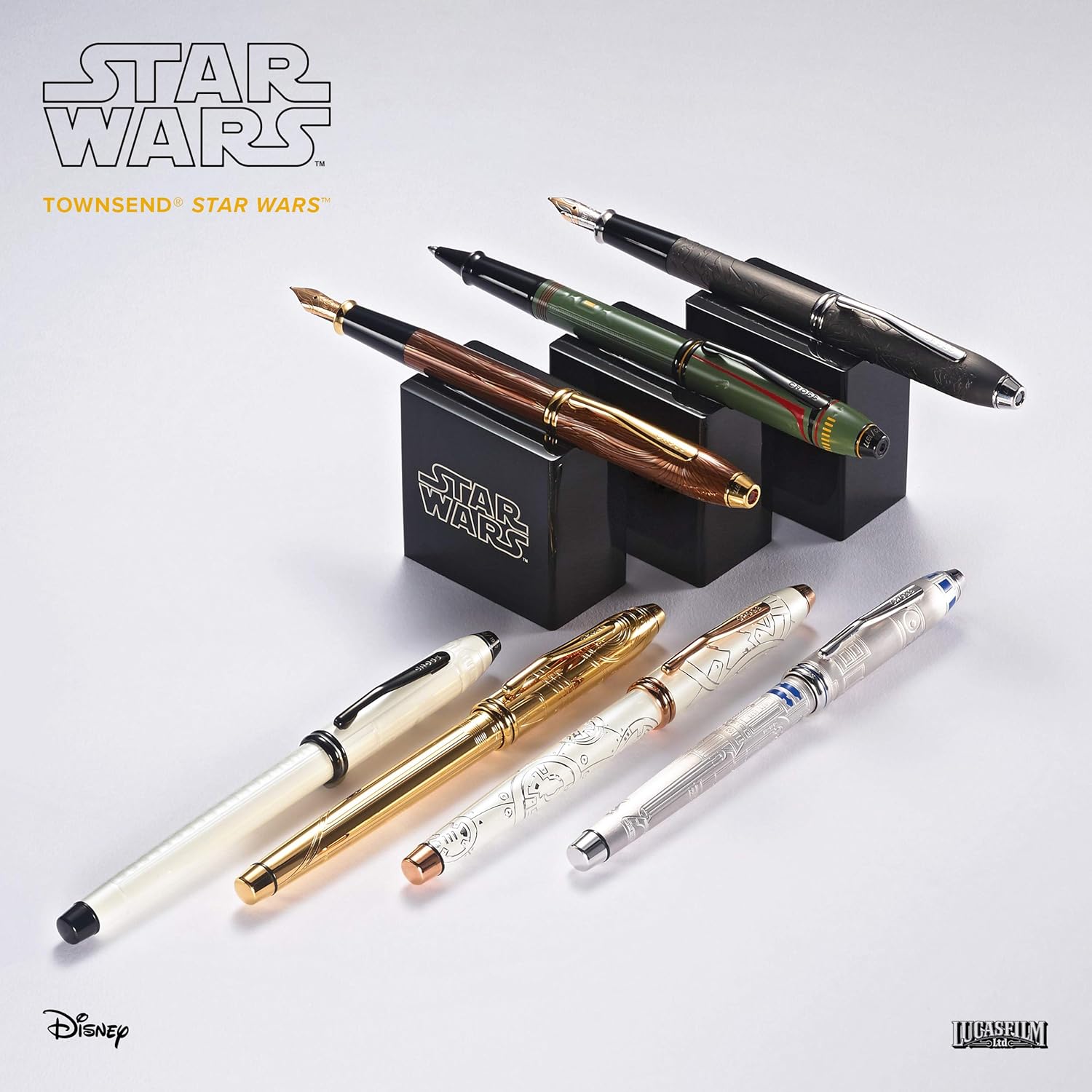 Cross Townsend Star Wars Limited Edition BB-8 Fountain Pen with Two-Tone Rhodium-Plated Solid 18KT Gold Medium Nib