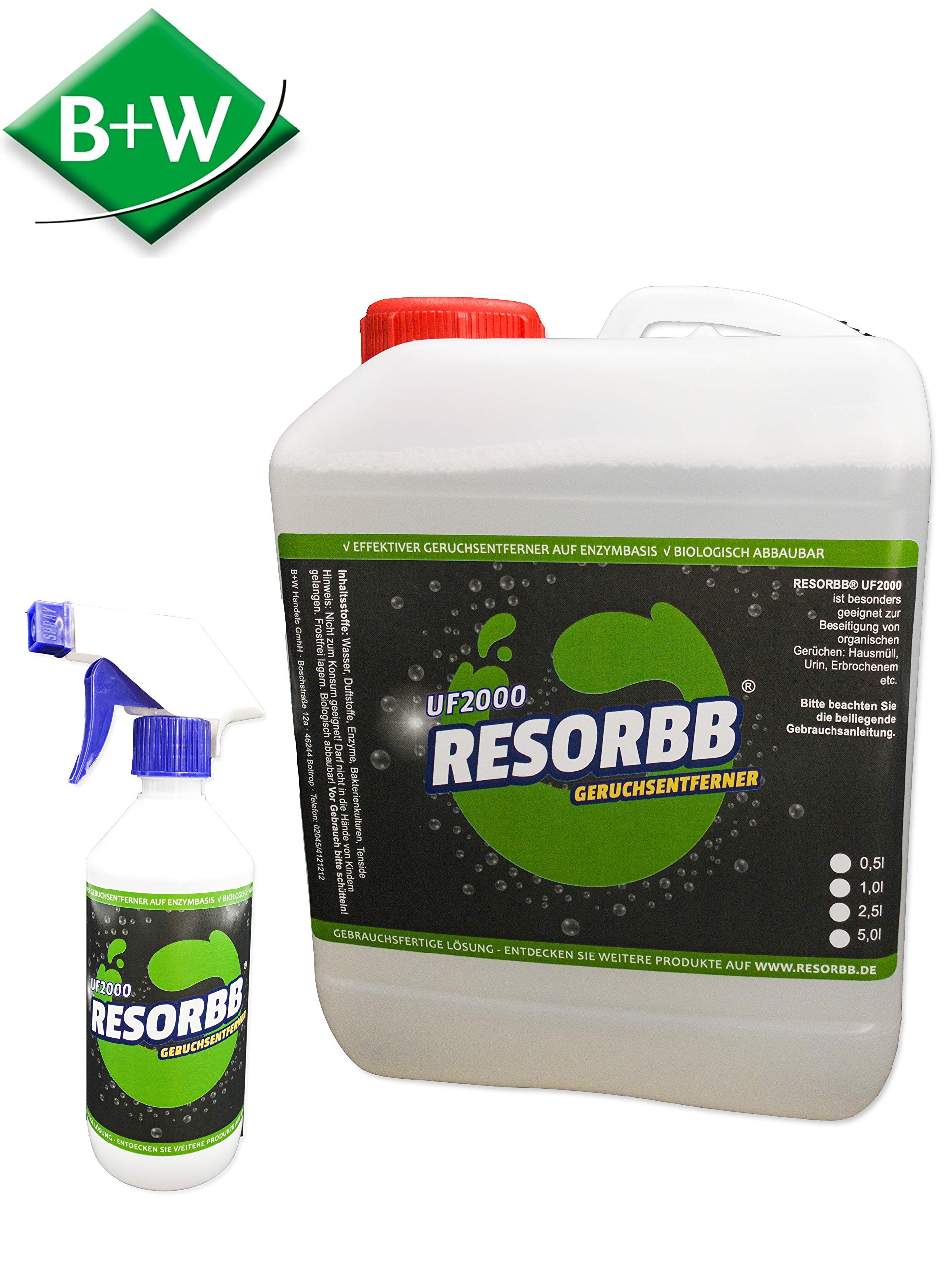 UF2000 Geruchsentferner 2,5l. + 0,5l. Sprühflasche