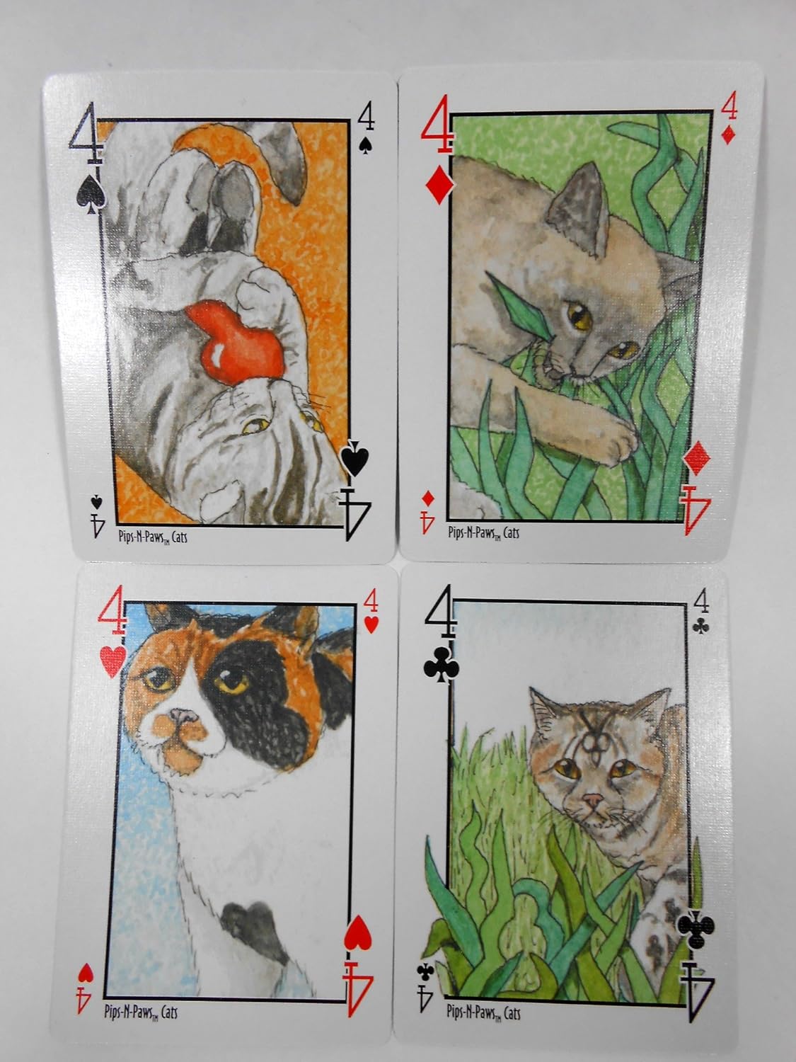 Cats Pips & Paws Playing Cards Featuring Cats with Seek-N-Find Hidden Images - Great for Any Playing Card Game