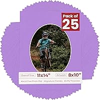 Vista 78 de Tapete de 11 x 14 pulgadas, corte biselado para fotos de 8 x 10 pulgadas, diseño de ante beige precortado, apertura de tablero ovalado, sin ácidos