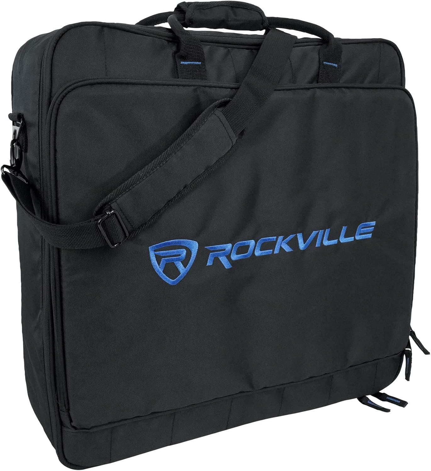 Rockville MB2020 DJ Gear Mixer Gig Bag Case, 20.5" x 20.5" x 6", Dual Foam Padding, Rugged Nylon, Lockable YKK Zippers, for DJ Mixers and Controllers