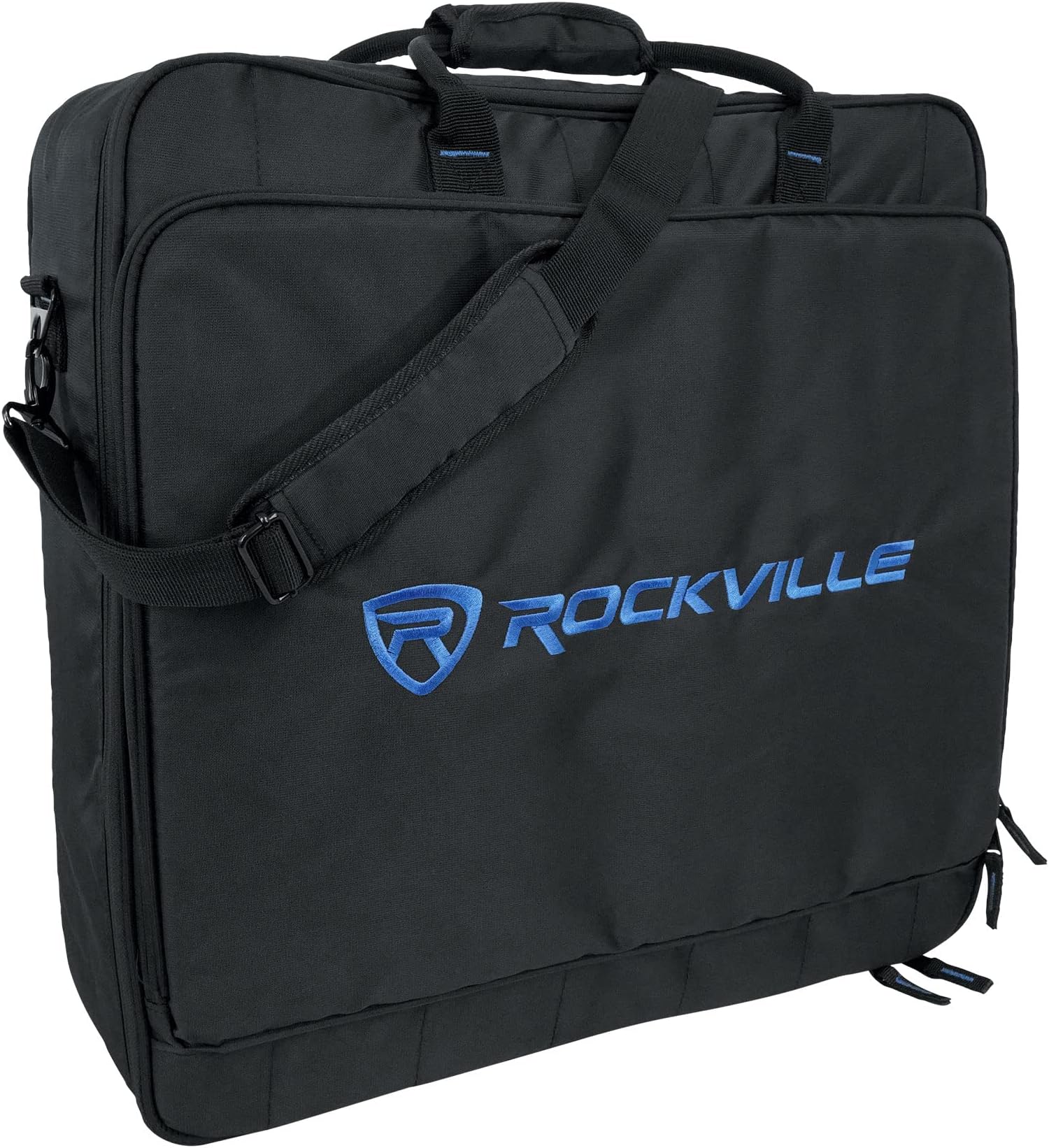 Rockville MB2020 DJ Gear Mixer Gig Bag Case, 20.5" x 20.5" x 6", Dual Foam Padding, Rugged Nylon, Lockable YKK Zippers, for DJ Mixers and Controllers