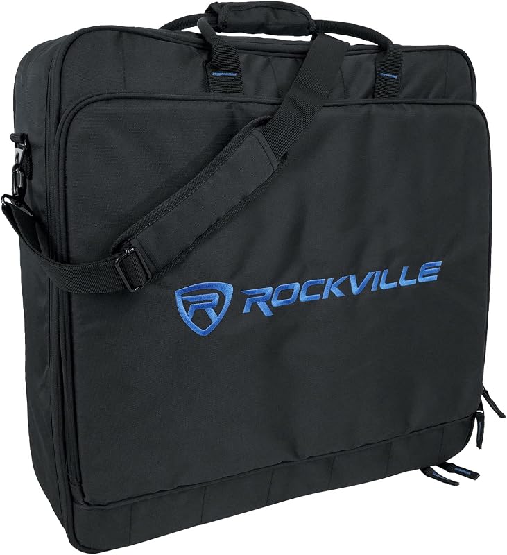 MB2020 DJ Mixer Controller Gig Bag Estuche 20.5" x 20.5" x 6" | Acolchado de espuma de 11 mm, bolsillo para computadora portátil, cremalleras YKK, nailon resistente a la lluvia, correa para el hombro, patas de goma