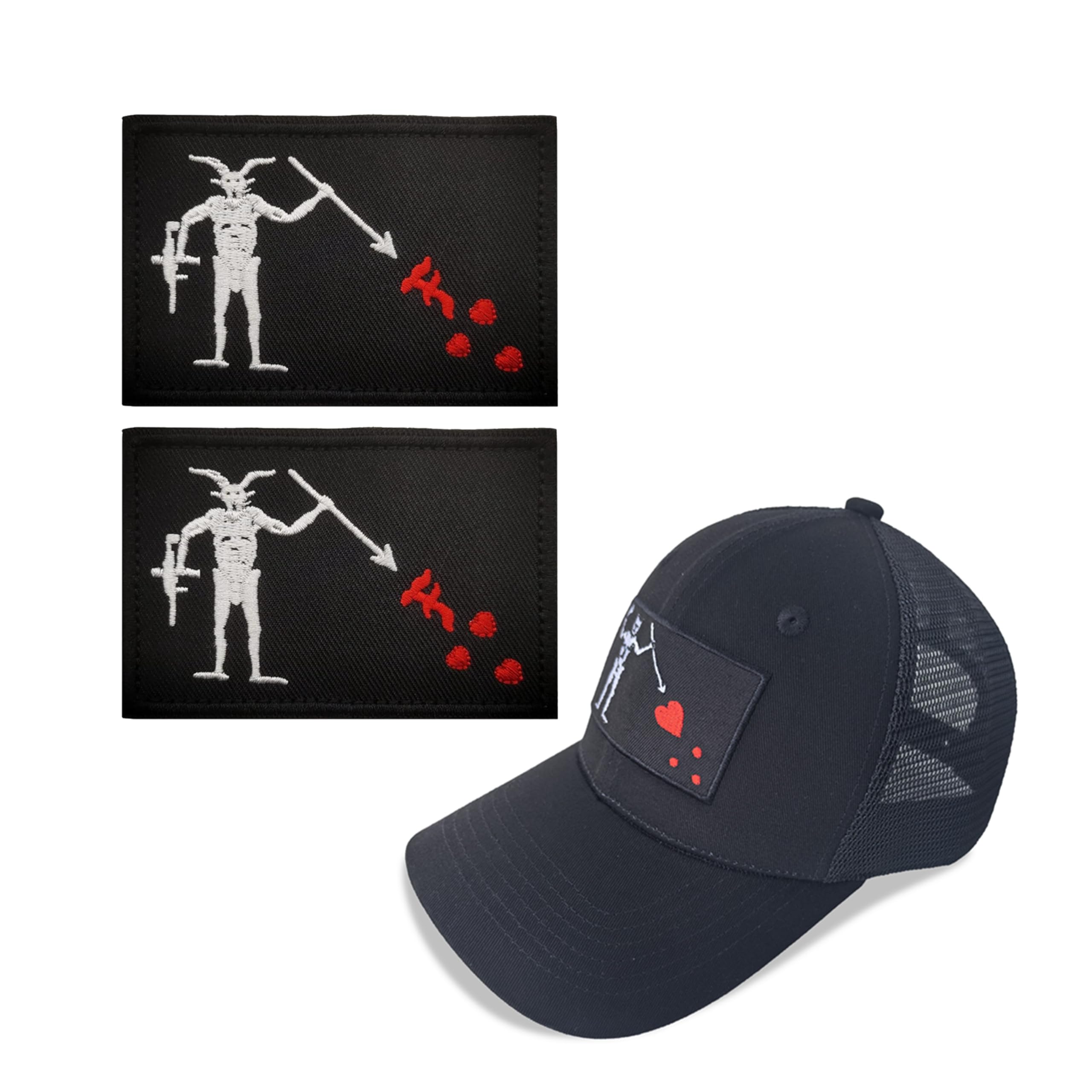 Blackbeard Embroidered Patch,Seals Team Tactical Baseball Cap,Breathable mesh Baseball Cap+Patch