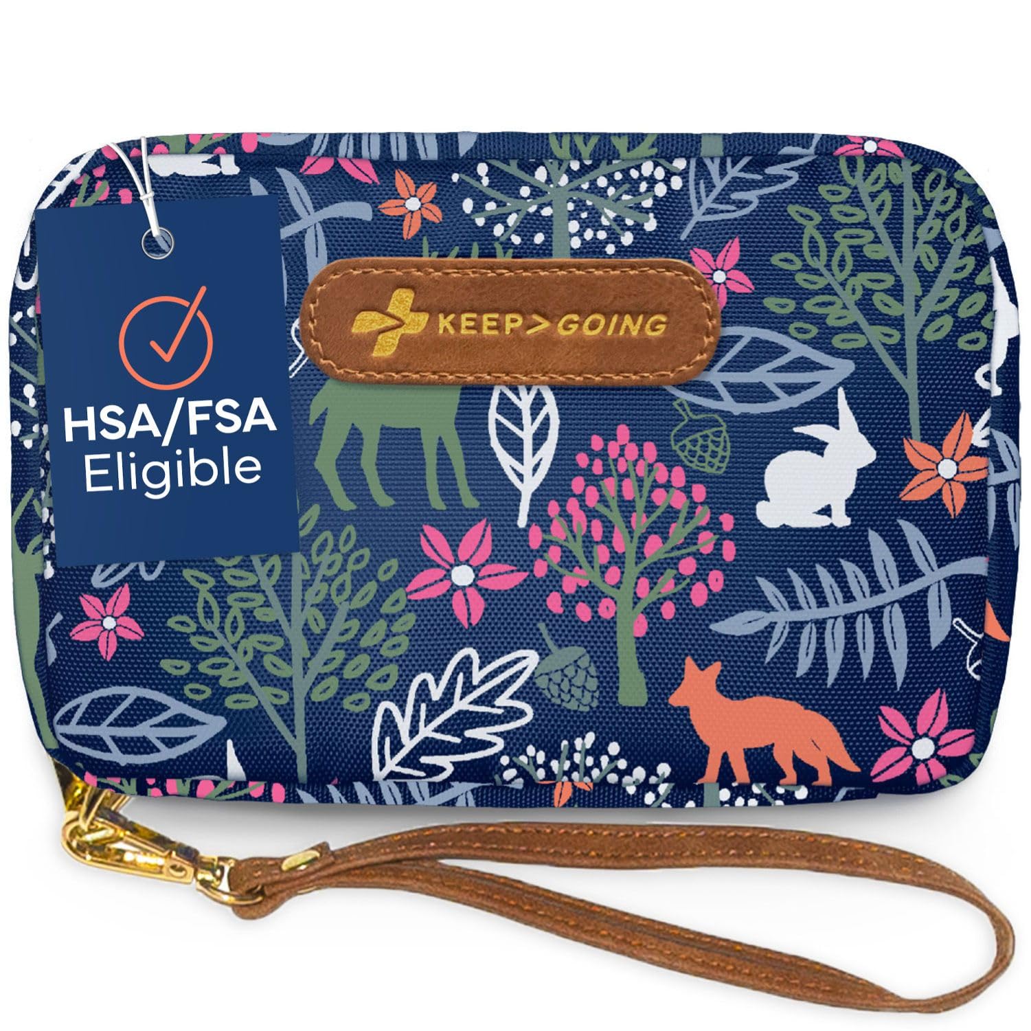 KeepGoing Travel First Aid Kit for Kids – 130 Pc. for Car, Home, Purse, Diaper Bag & Backpack with Latex-Free Bandages - Mini First Aid Kit Travel