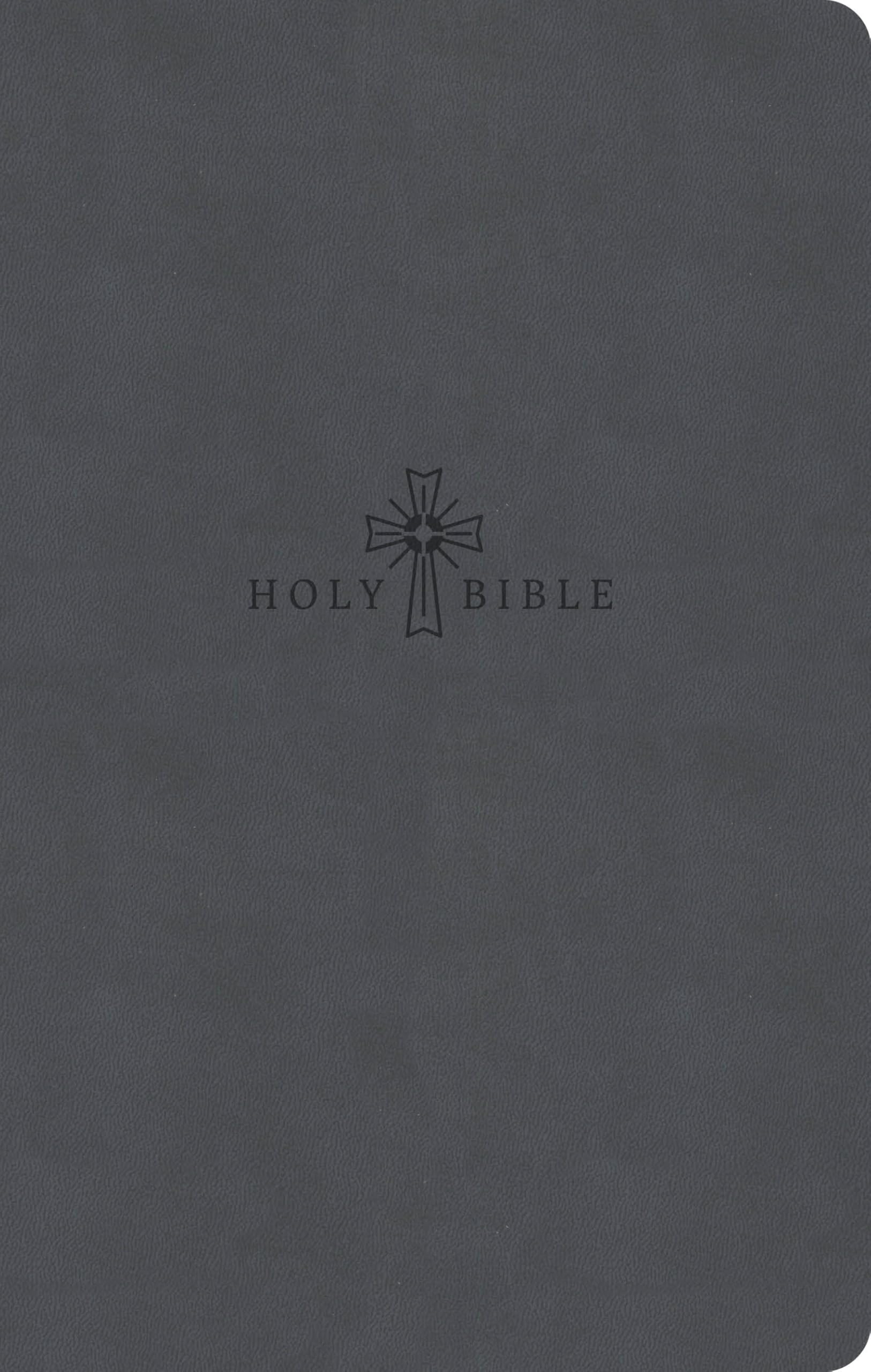 CSB Premium Gift Bible, Easy-to-Read Optimal Type, Charcoal LeatherTouch