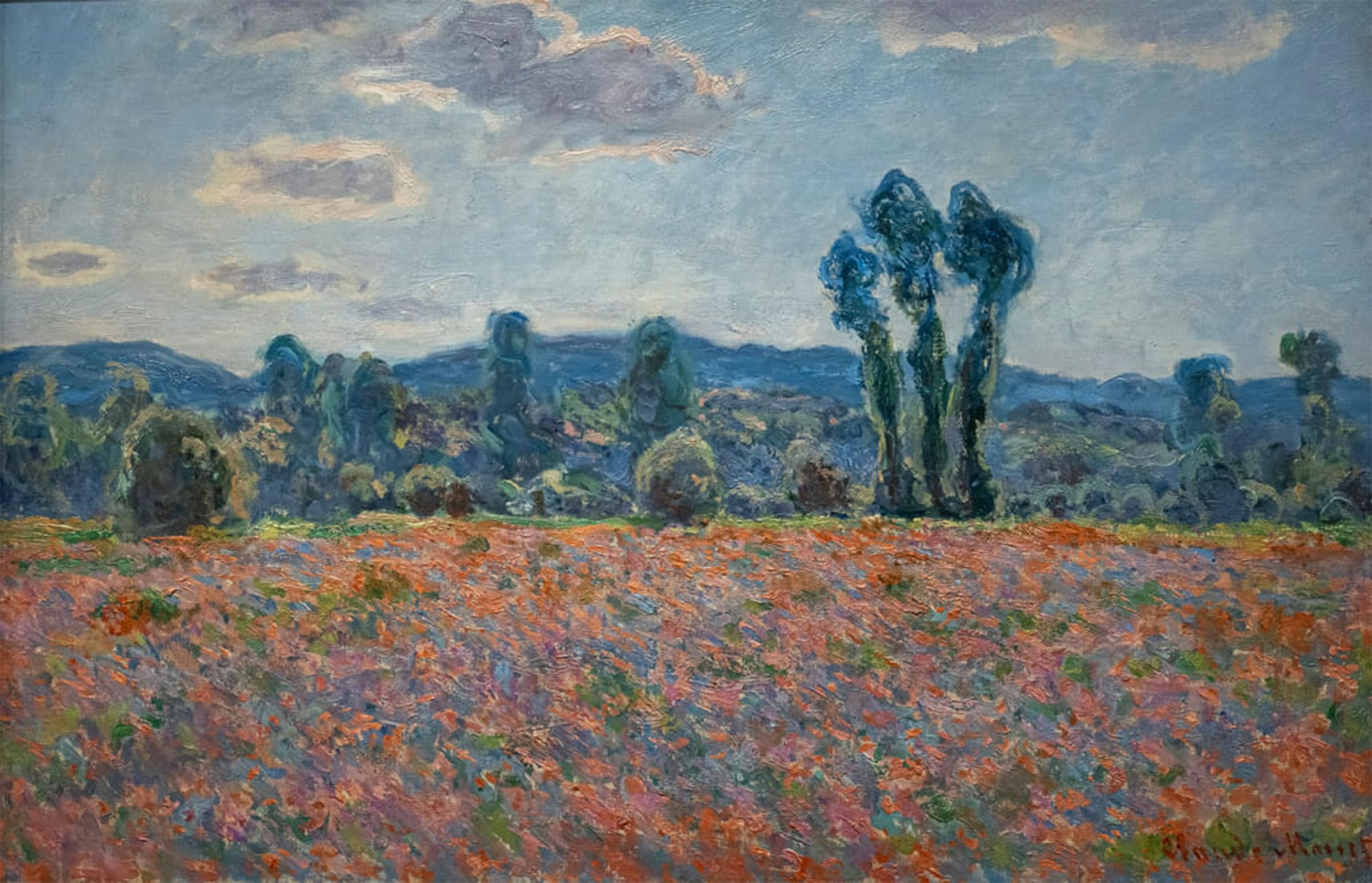 Toile Wall Art Peintures Champ de coquelicots Monet pour masquer les murs vides