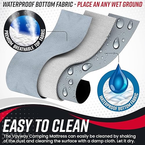 Miniatura 8 de VaygWay Colchón plegable para catre y cuna para acampar al aire libre, suave, cómodo, ligero, grueso, de algodón, para senderismo, viajes,