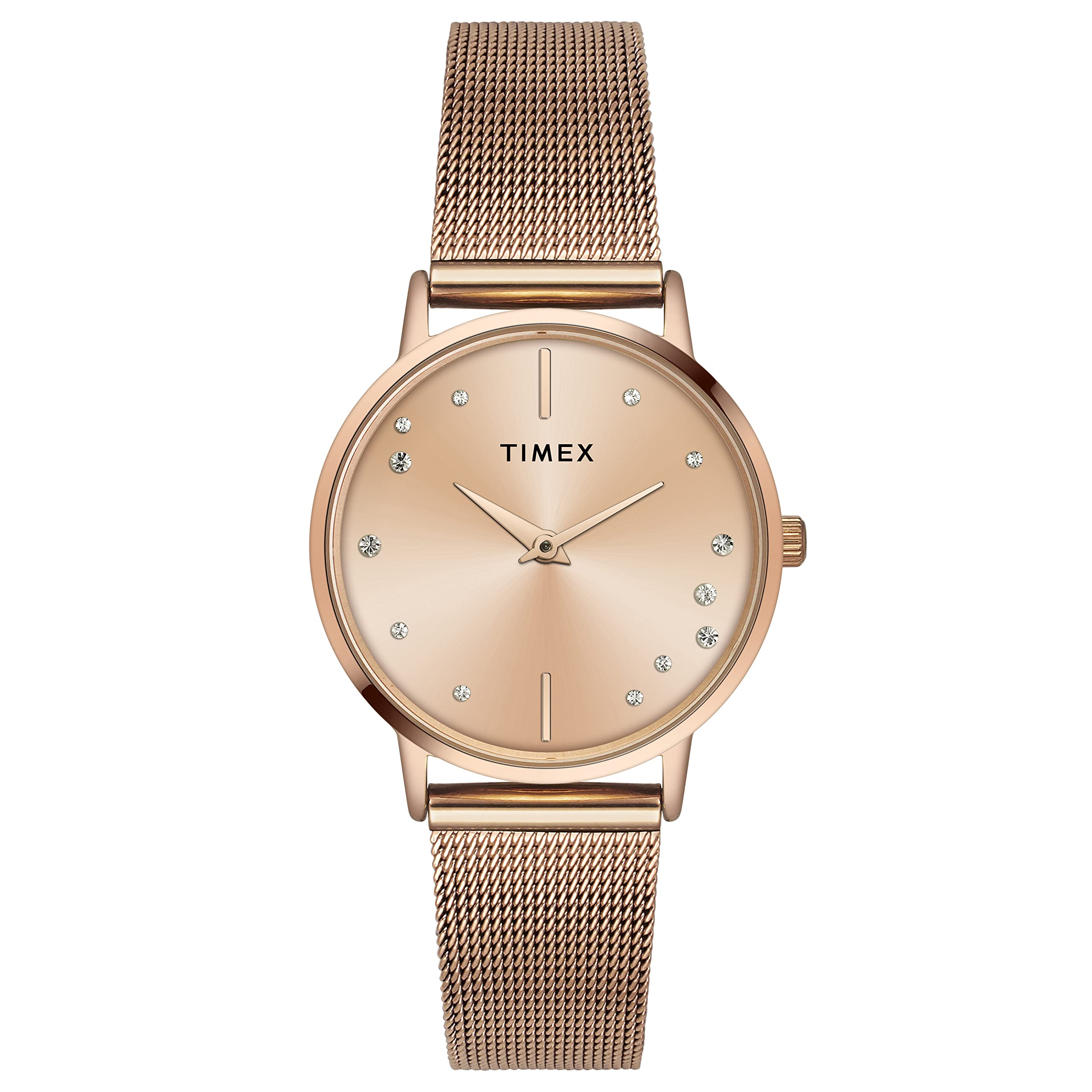 TIMEX Stainless Steel Analog Rose Gold Dial Women Watch - Twel15602, Bandcolor-Rose Gold (B0BQM221LP) Amazon Price History, Amazon Price Tracker