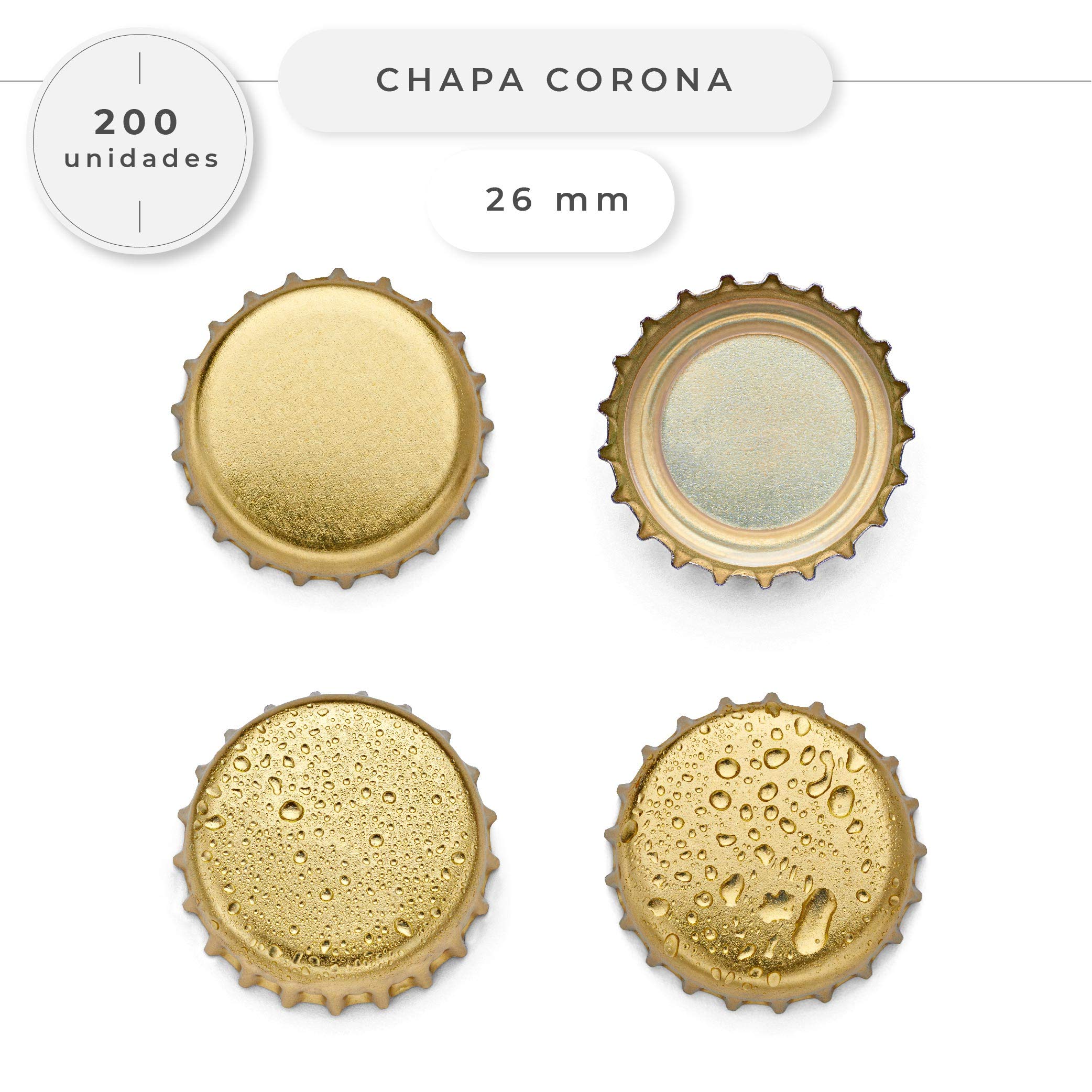 Botellas vacias de cerveza 33cl reutilizables con chapa incluidas | kit 20 botellines y 200 chapas para elaborar cervezas artesana | Pack de botella elaboracion artesanal en casa