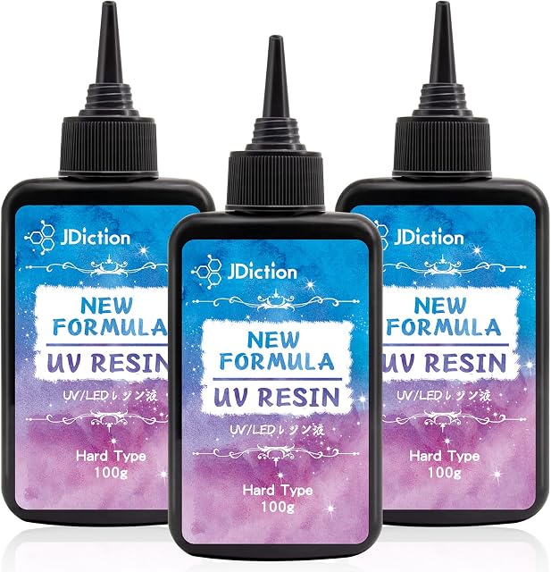JDiction UV Resin 300g, Super Crystal Clear UV Resin Solar Cure Sunlight Activated Hard Resin Kit for Jewelry Making, Casting and Coating, DIY Crafts