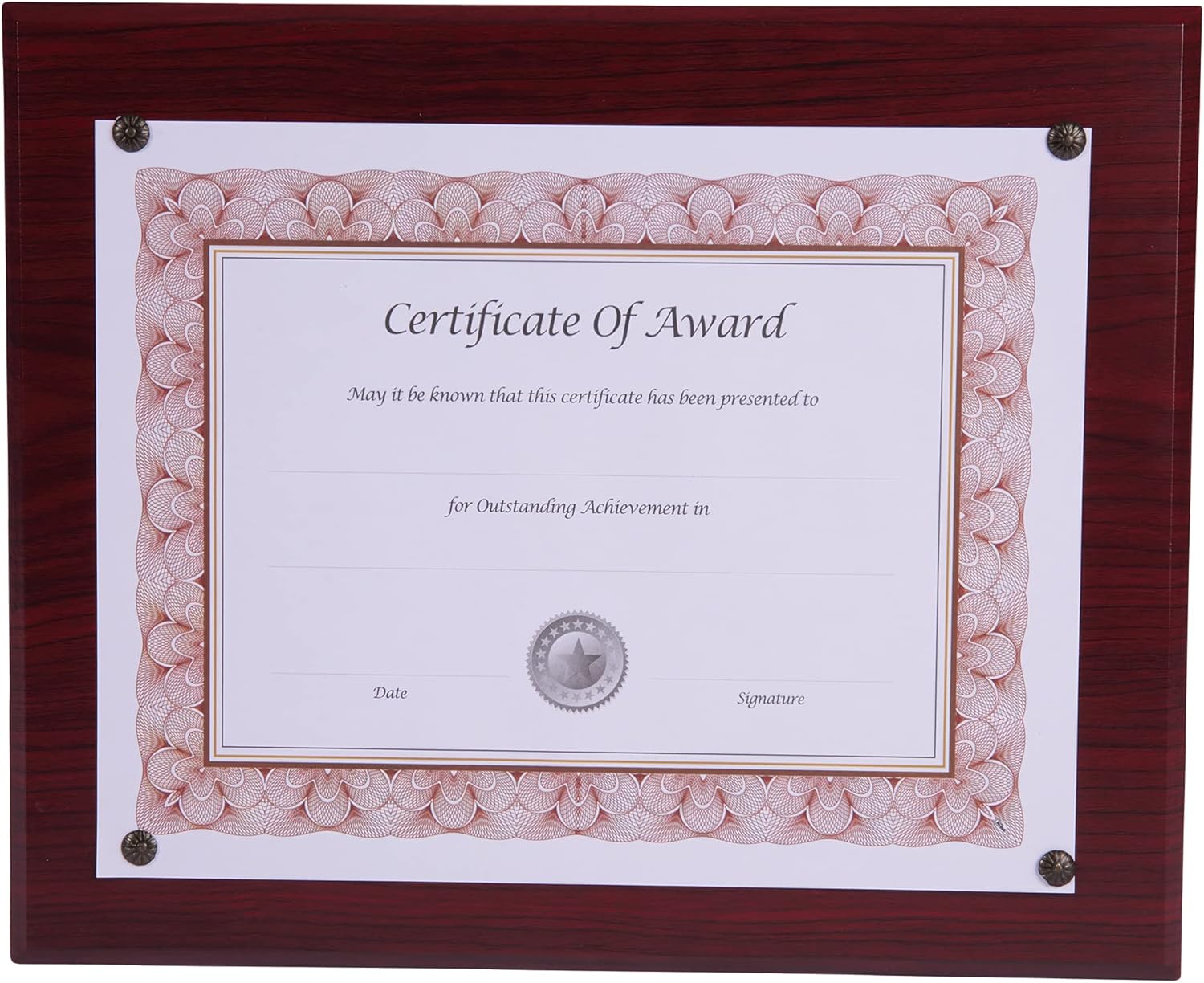 NuDell Award Plaque Frame for Diplomas, Certificates, or Licenses
