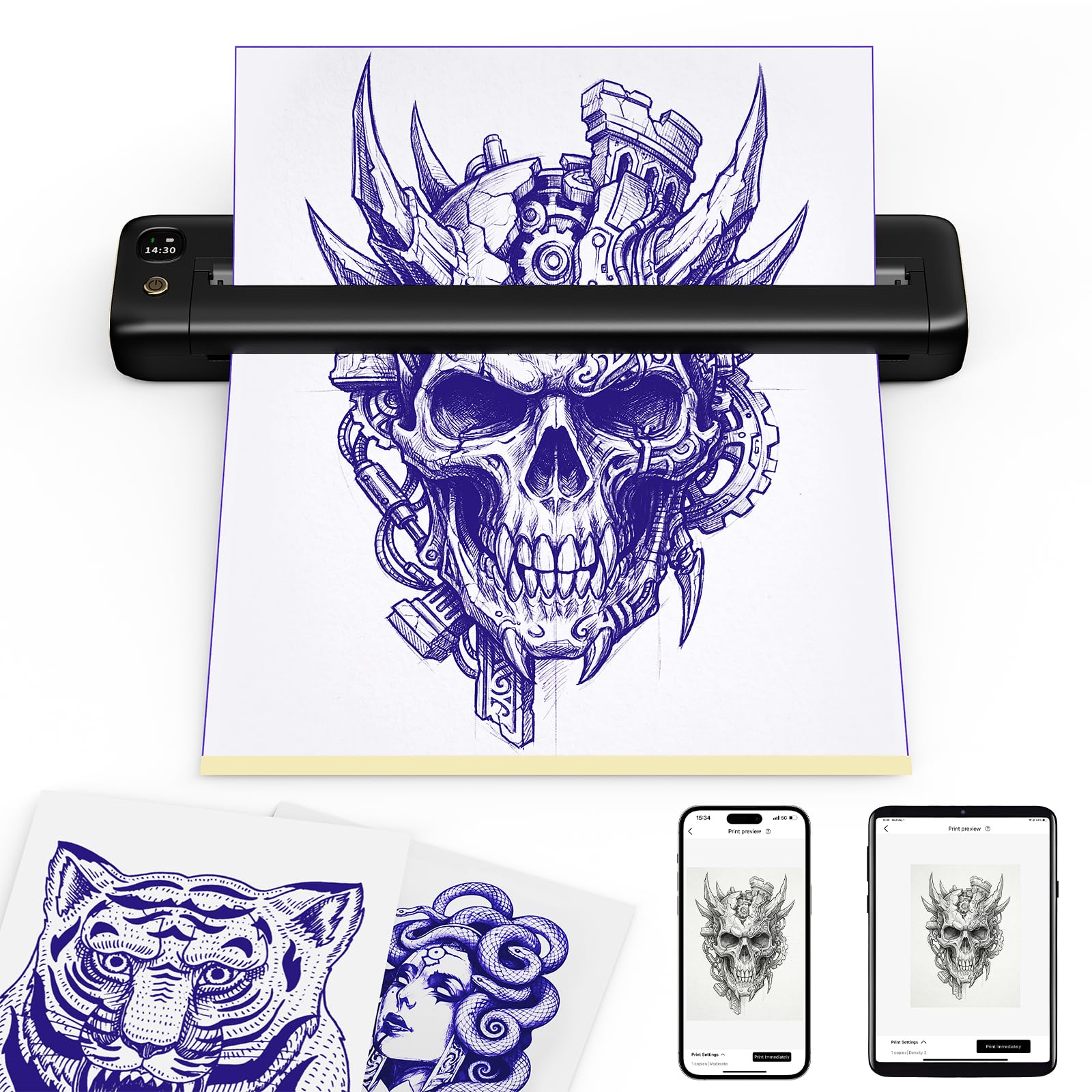 Amazon.com: Rongta Tattoo Stencil Printer, Wireless Tattoo Machine