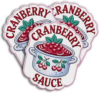 Cranberry Sauce Festive Holiday Cooking Art Artist Decal Stickers for Water Bottles, Skateboards, Notebooks, Laptop, Mug, Tumbler, Phones, Car