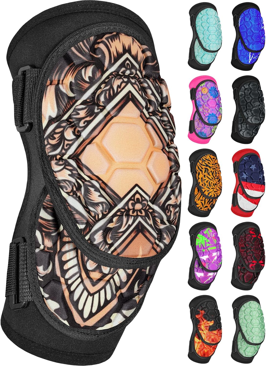 Baseball Elbow Guard Softball, Adult & Youth Softball Elbow Guard Baseball with Adjustable Strap