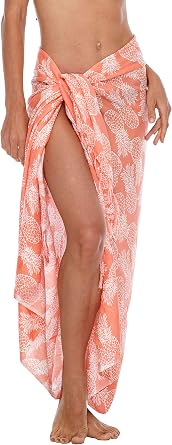 SHU-SHI Womens Beach Cover Up Sarong Swimsuit Cover-Up Pareo Coverups Print