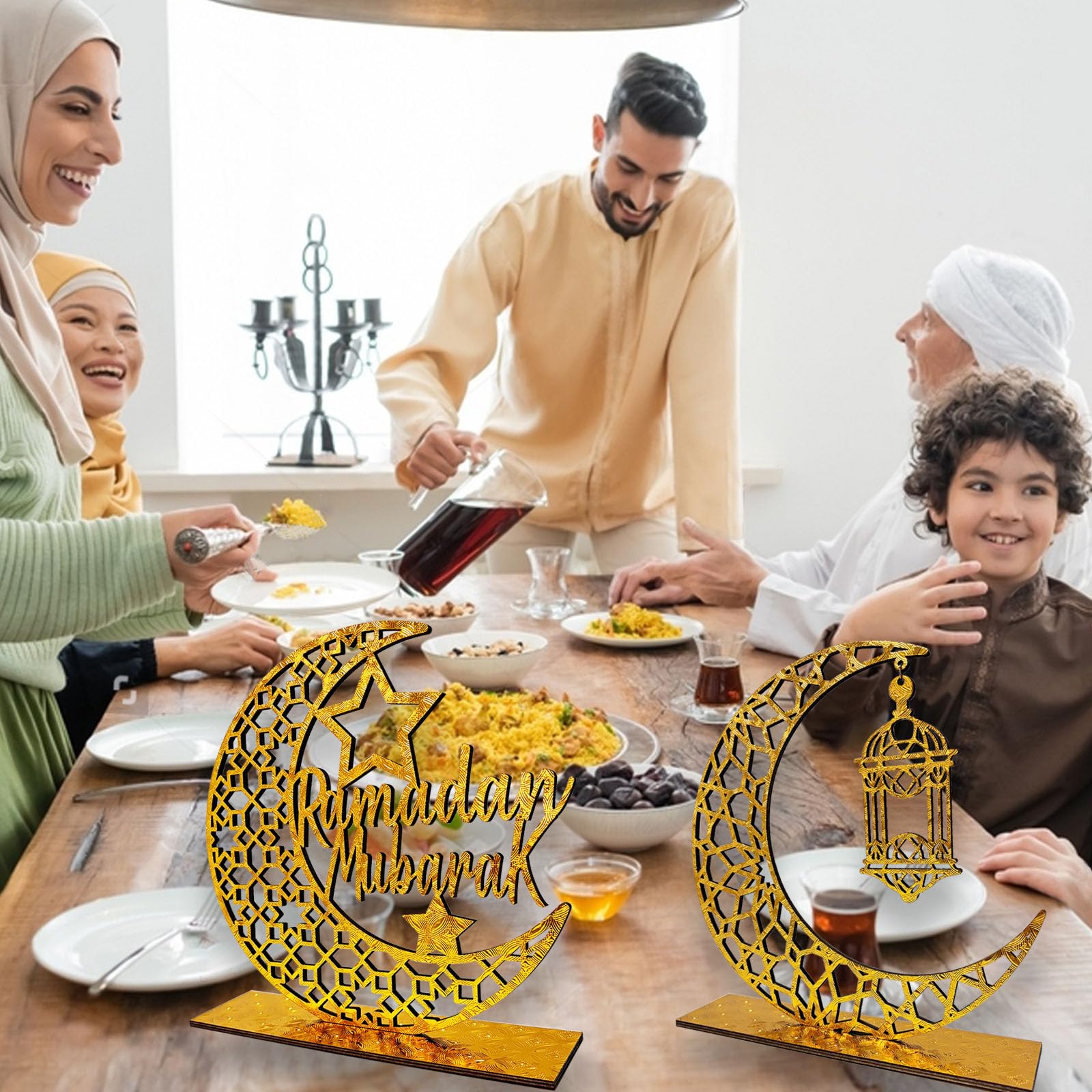Eid Mubarak Ramadán Kareem Fondo Islámico Musulmán De Vacacion Con