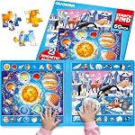 QUOKKA Magnetic Puzzles for Toddlers 3-5 – Search & Find 2 Pack, 60 Pieces Each – Travel Friendly Board with Hidden Objects, Farm and Africa Scenes – Educational Puzzle for 3 Year Olds