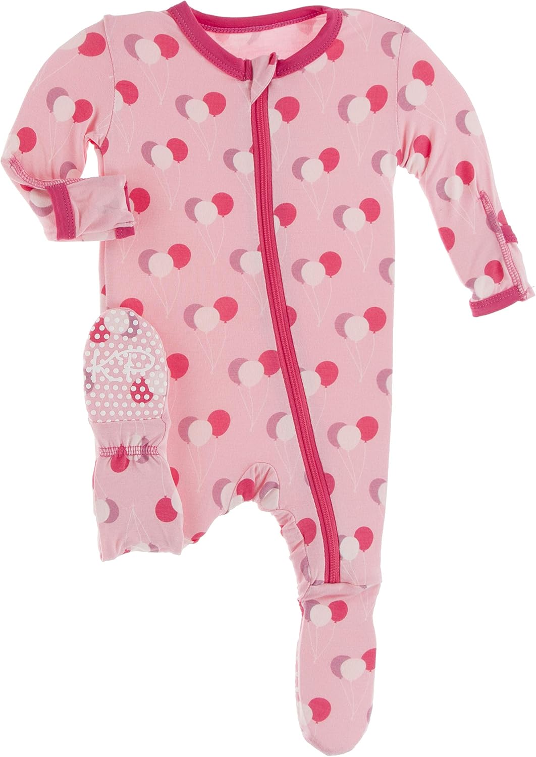 KicKee Footie with 2 Way Zipper in Celebration Prints, One-Piece Boy or Girl Baby Clothes