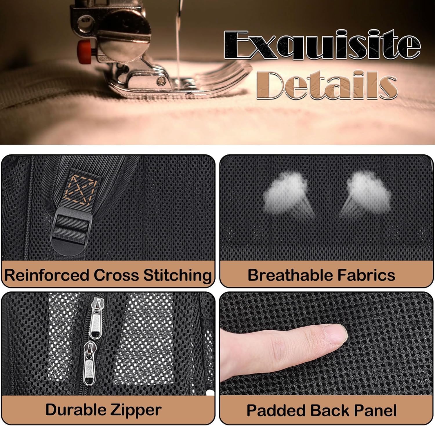 Mesh Backpack for School 34L Extra Large Heavy Duty Mesh Bookbag for Adults Boys Girls Semi-Transparent Net Back Pack with Laptop Pocket for College Beach Fitness Sport(Black) - Image 6