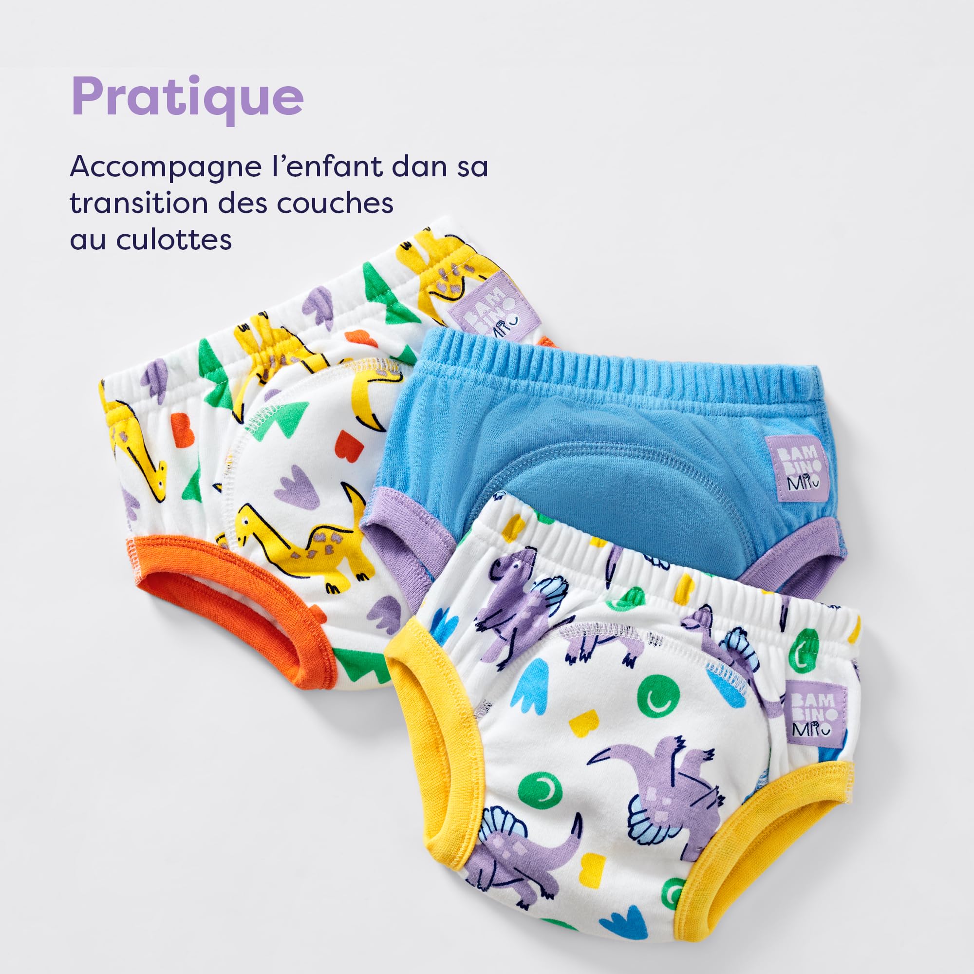 Bambino Mio, Culotte d'apprentissage Lavable, unisexe, pour garçons et filles, Lot de 3