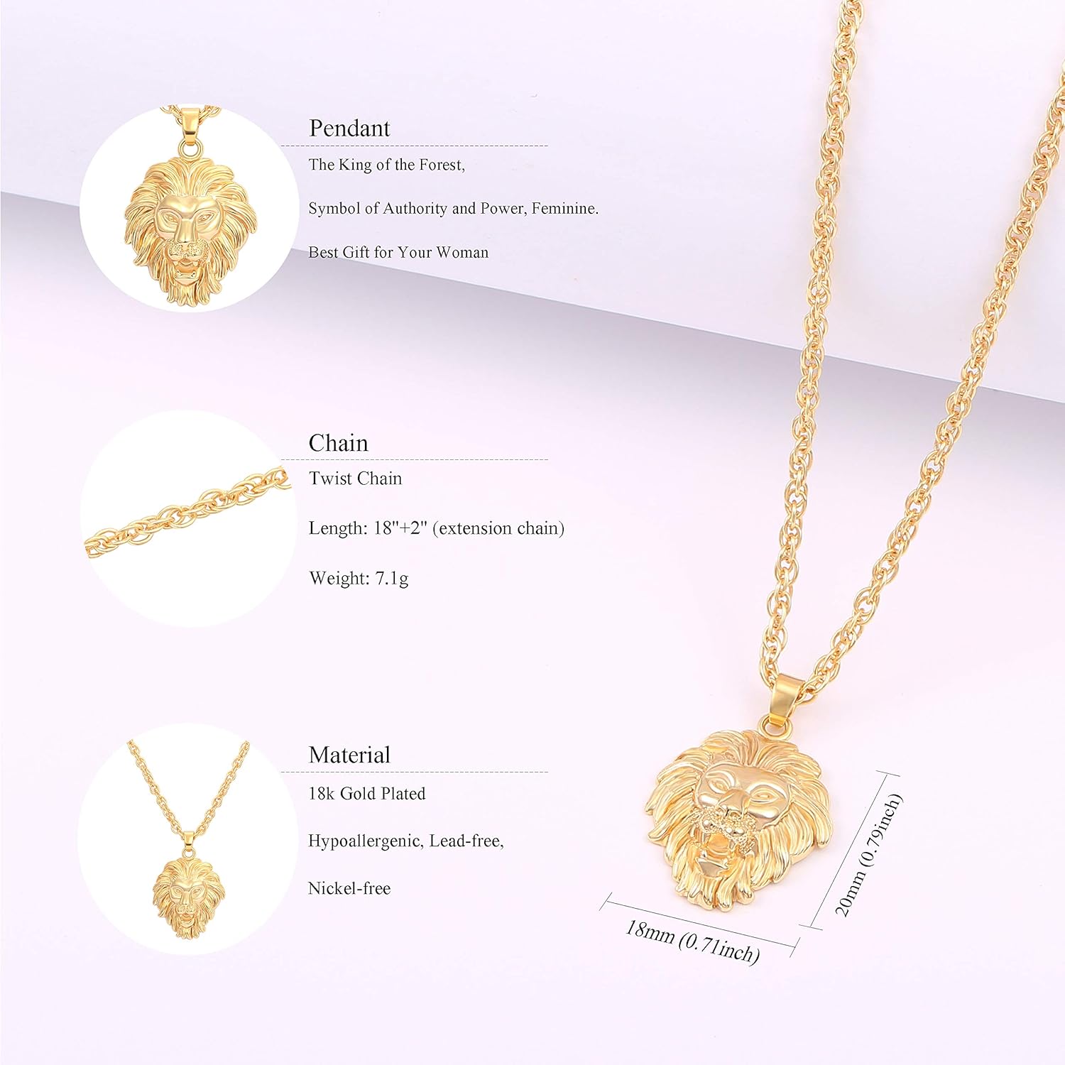 Crescent Moon and Star Pendant Necklace for Women Trendy Om Sun Necklace Dainty 18K Gold Chain Necklace Statement Necklace - Image 7