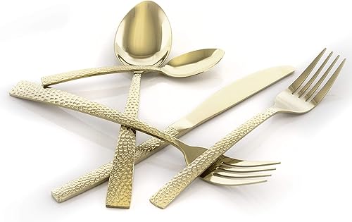 Miniatura 9 de MegaChef Baily - Juego de cubiertos de acero inoxidable para 4 pulgadas, 20 piezas, color negro