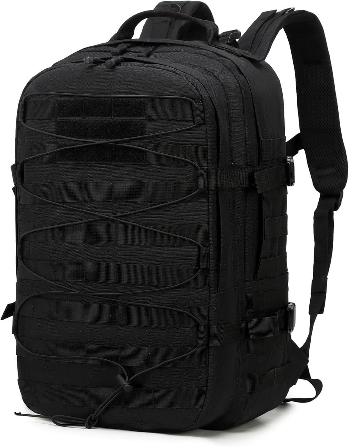 35L tactical assault backpack, military backpacks,heavy duty zipper，outdoor canvas Knapsack,climbing/camping/hiking backpack,water resistant,Rucksack (Black)