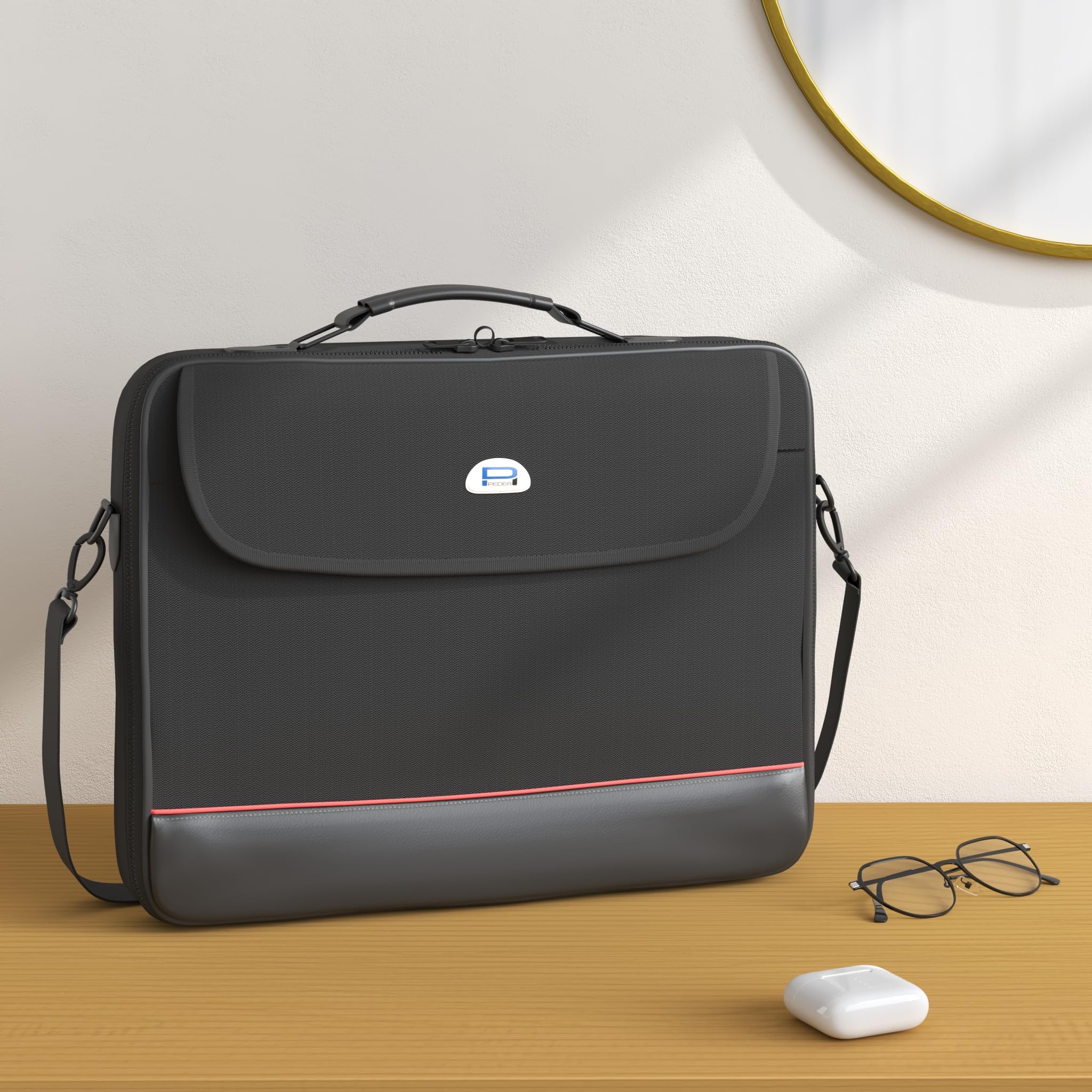 PEDEA Housse pour ordinateur portable "Trendline" Étui pour ordinateur portable jusqu’à 17,3 pouces (43,9 cm) Sacoche à bandoulière, noir