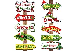 20Pcs Christmas Decoration Greenchmas Welcome to Whoville Yard Sign Greenchmas Outdoor Christmas...