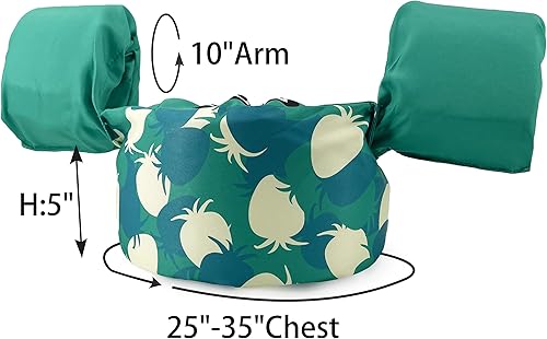Miniatura 4 de Silfrae Chalecos de natación para niños de 2 a 6 años, chaleco flotante para piscina, 30 a 50 libras
