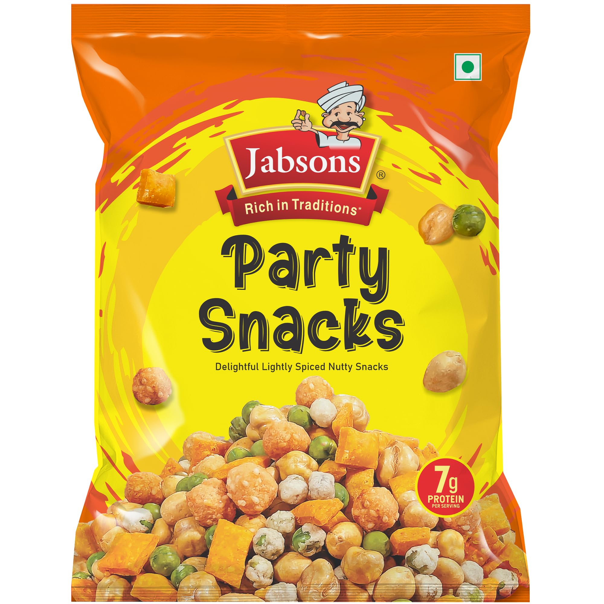 Jabsons Party Snacks-140gm Delightful Lightly Spiced Nutty Snacks, 7g Protein per Serving-image-1