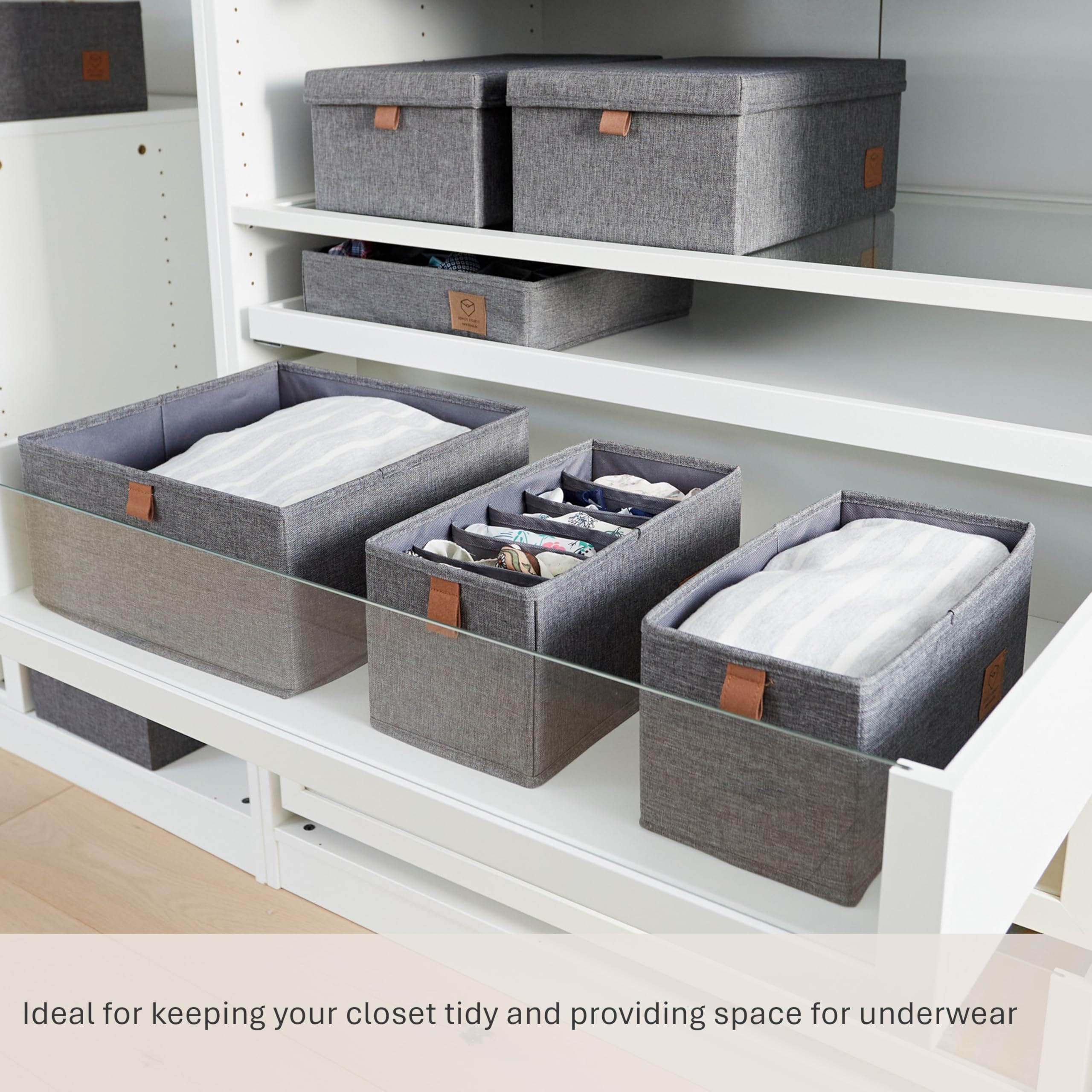 Love !T Store !T Premium Organizer do Szuflad, Szary, 2 sztuki
