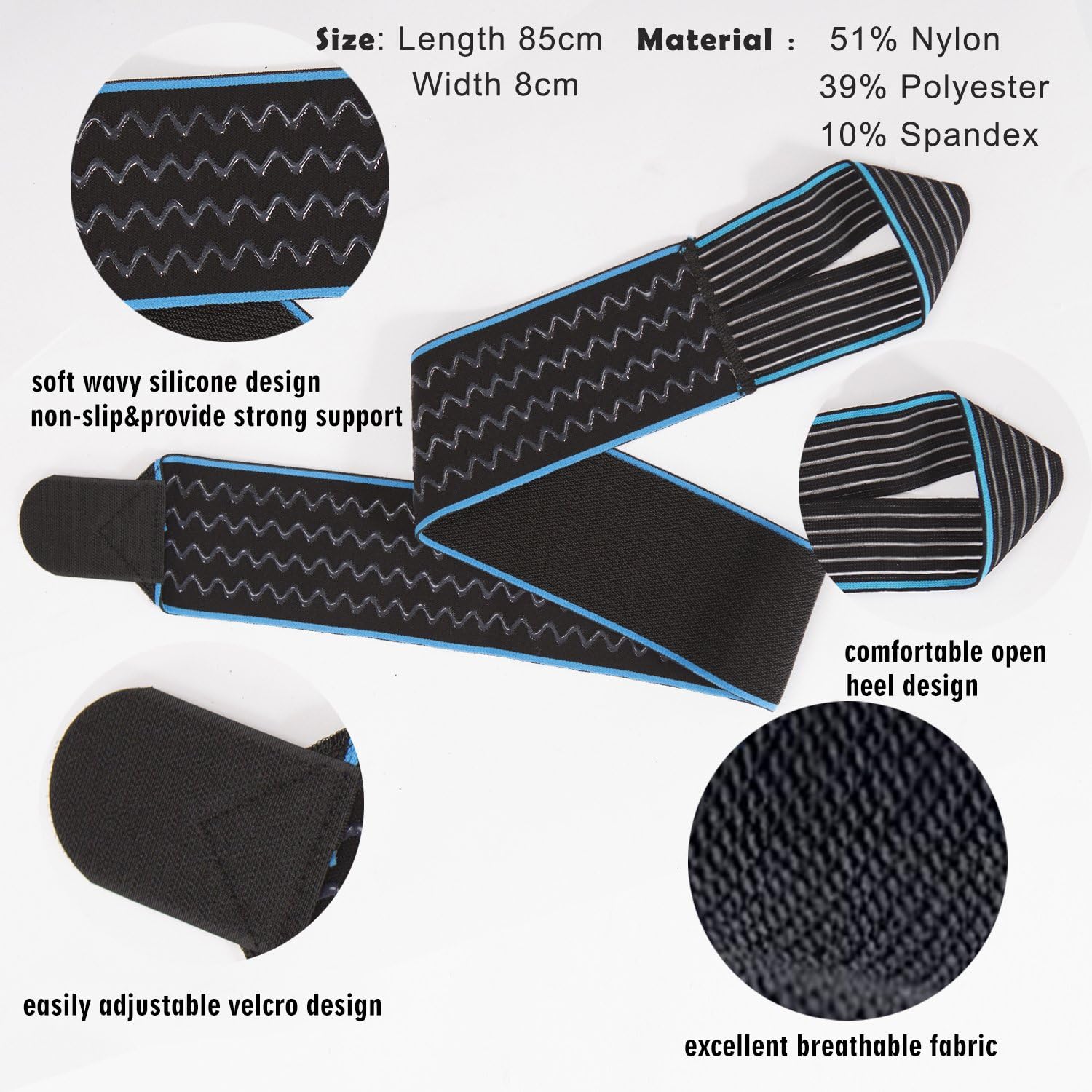 LOKEP Ankle Brace Breathable Ankle Support Adjustable Ankle Stabilizer with Compression Wrap Support, Suitable for Men & Women, Sports -One Size Fits All（Blue） : Sports & Outdoors
