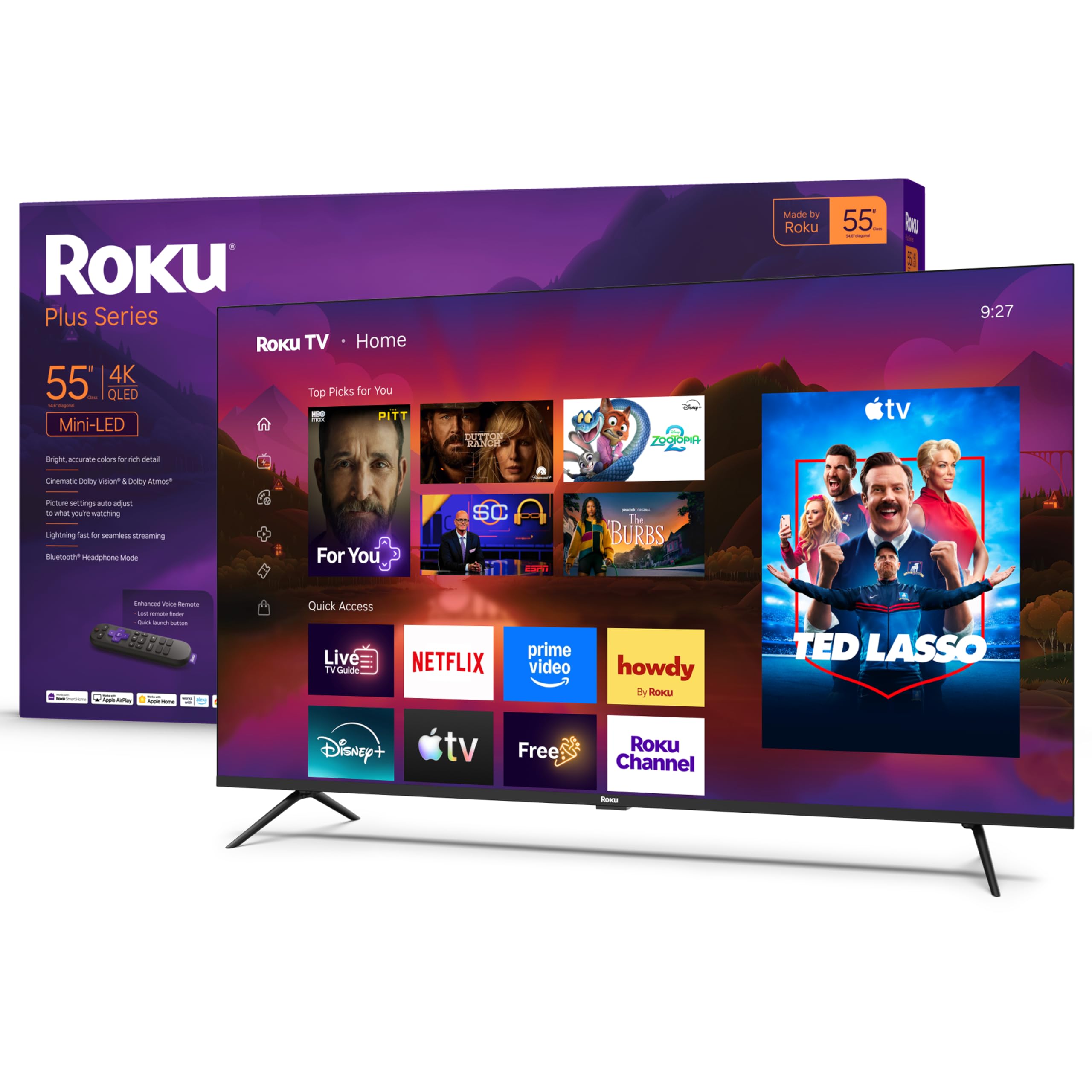 Roku 55-Inch Smart TV Plus Series 4K QLED Mini-LED