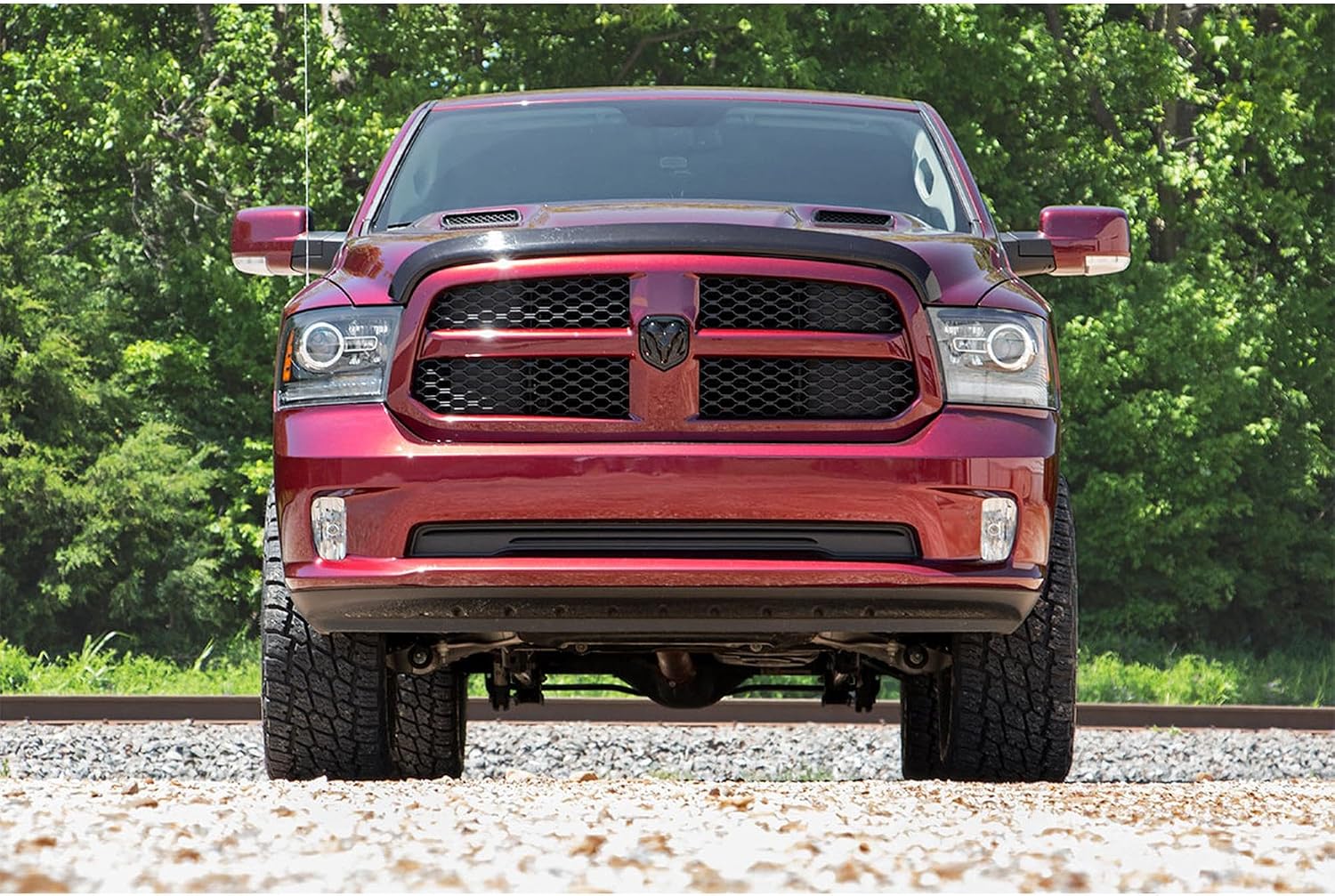 Rough Country 3" Suspension Lift Kit with N3 Struts & N3 Rear Shocks for Ram 1500 4WD (2012-2018) - Red Upper Control Arms