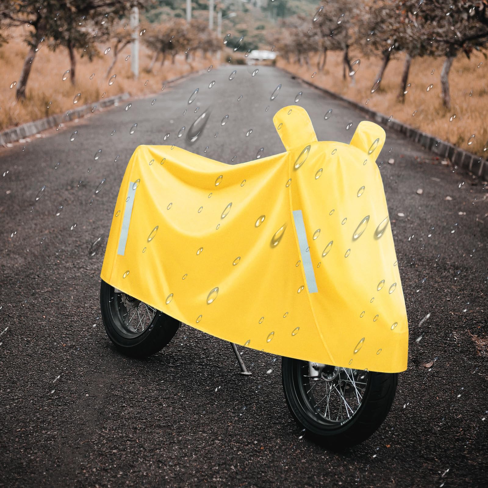 Toyvian Funda Protectora para Motocicleta y Bicicleta Eléctrica Resistente al Agua Tela Oxford Amarilla para Almacenamiento y Protección Solar