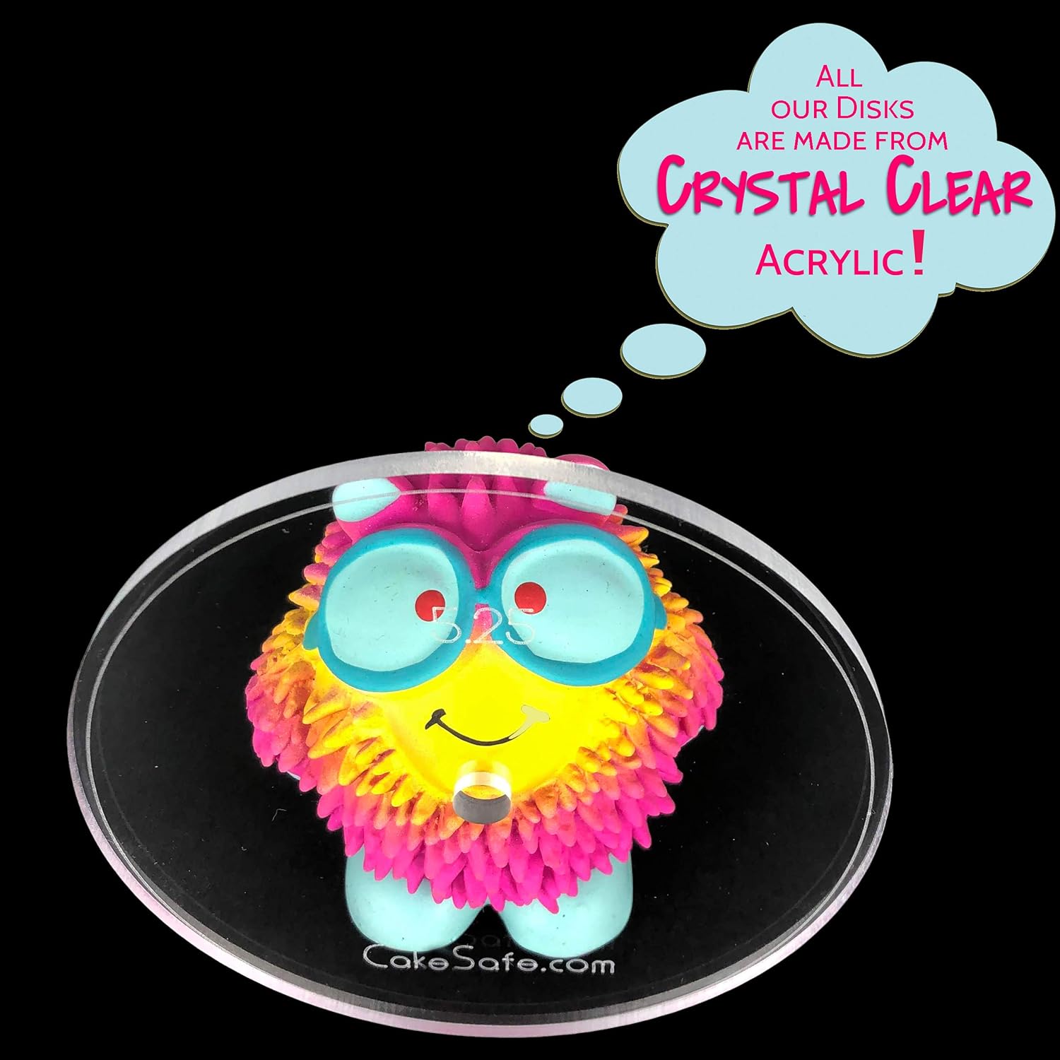 CAKESAFE – 2-10.5” Clear ¼” Acrylic Disks – Perfect Icing Tool to Smooth the Buttercream on Your Cakes