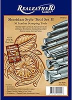 Vista 2 de Realeather Juego de herramientas de sellos de cuero para artesanía de cuero, set de sellos estilo Sheridan II