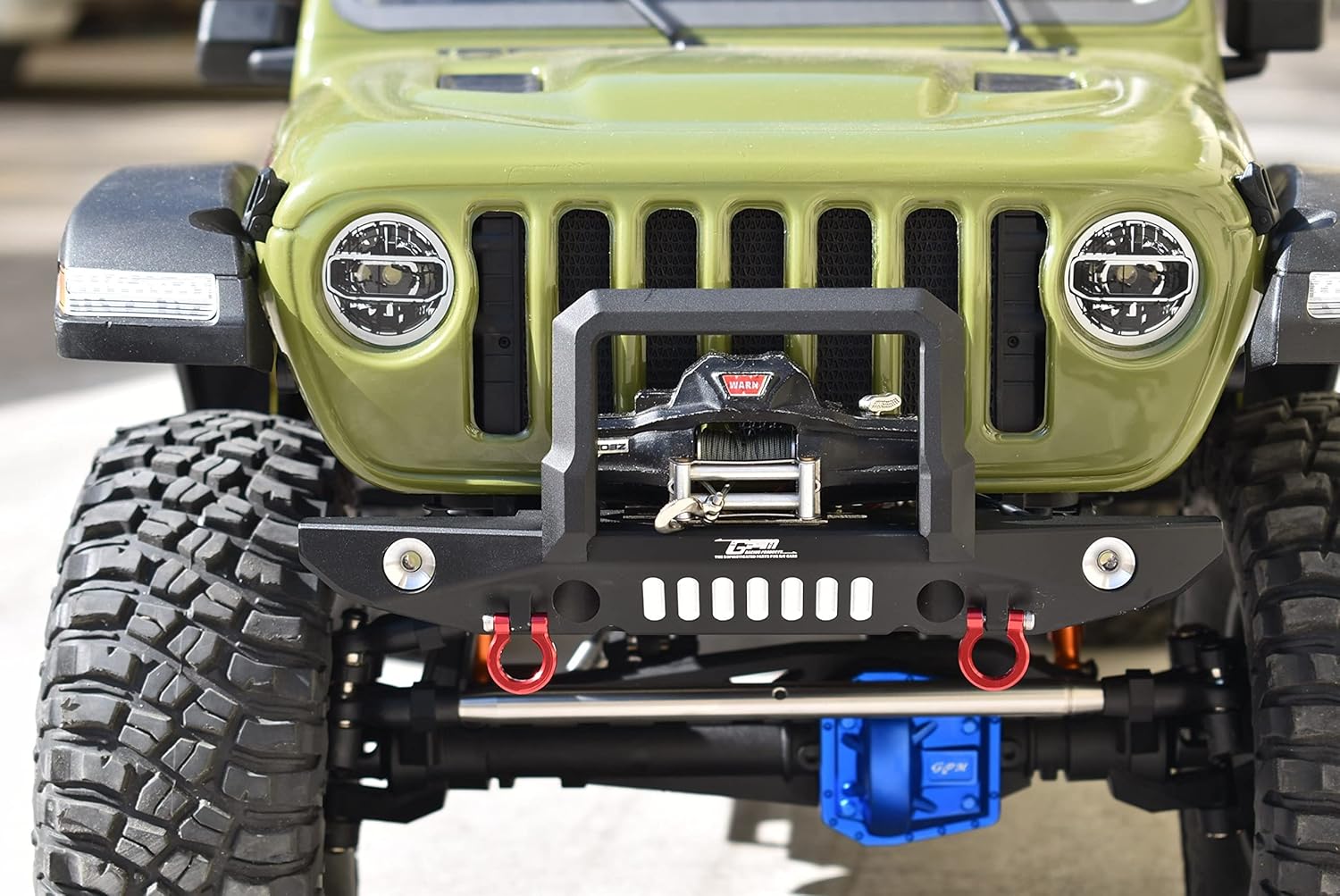Aluminum Front Bumper With D-Rings For Axial 1/6 SCX6 Jeep JLU Wrangler AXI05000-14Pc Set Black
