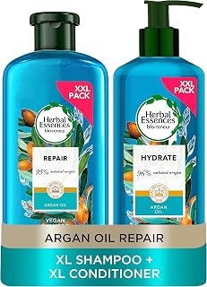 Herbal Essences Argan Oil of Morocco Vegan Shampoo and Conditioner Set for Dry, Damaged Hair, Hair Repair Argan Oil Shampoo And Conditioner, XXL Value Pack, 1145 ml