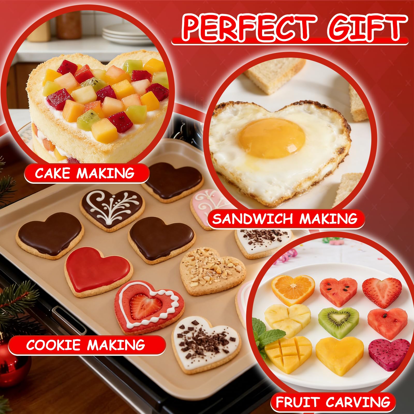 Love Heart - Cortador de galletas (5 unidades)
