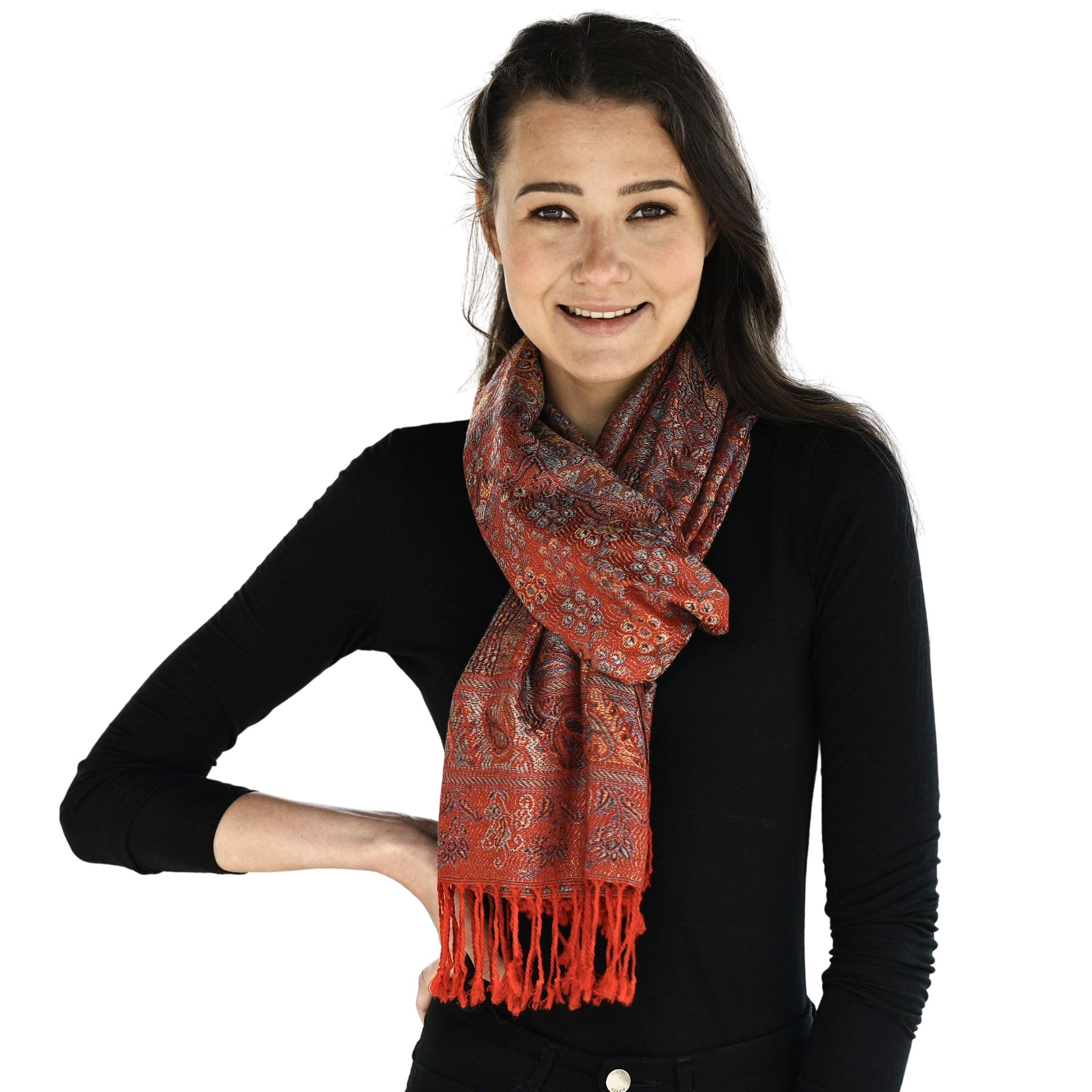 GFM&reg; Sciarpa Da Donna In Cashmere, Stile Pashmina, Scialli