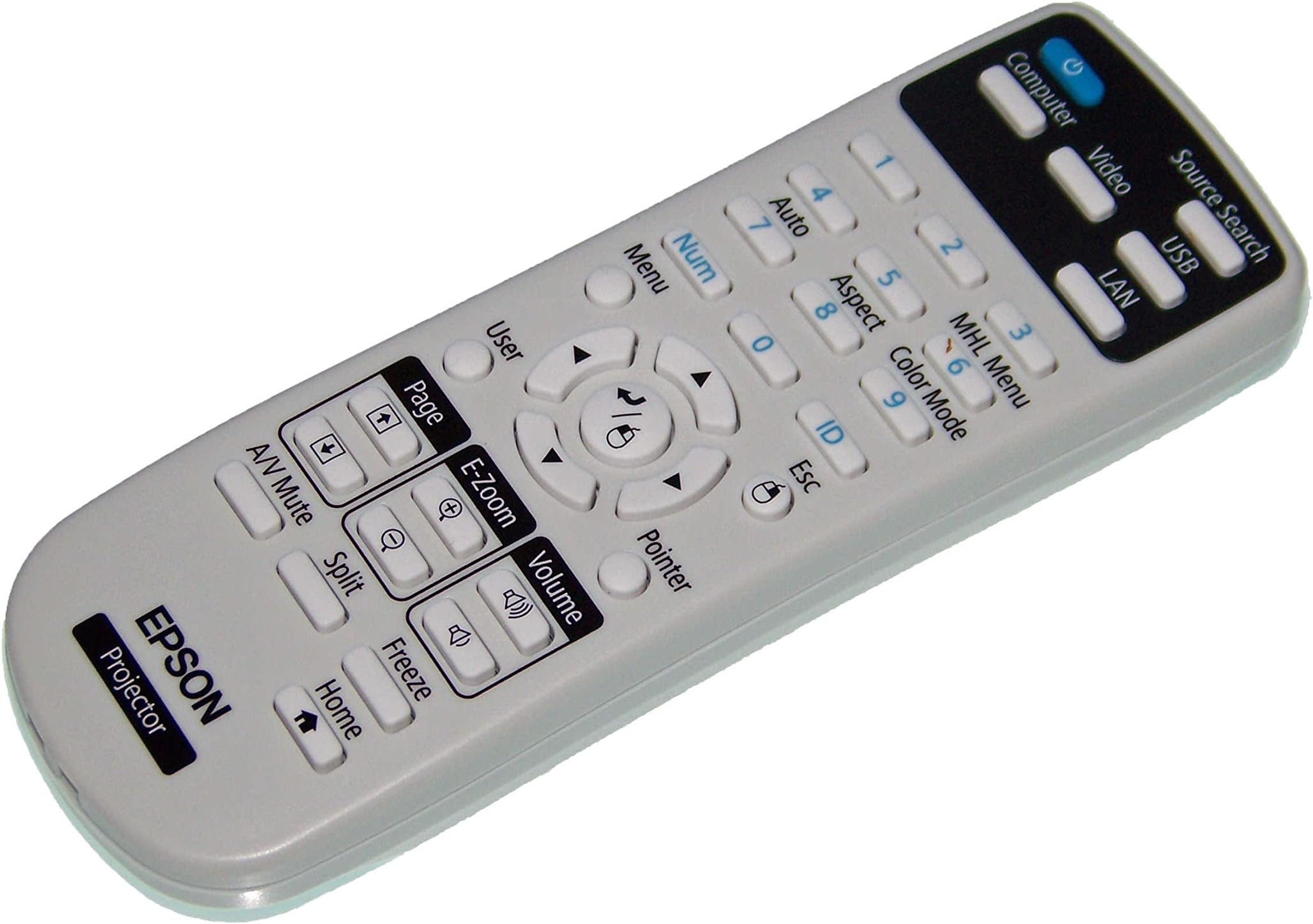 The original OEM remote control for Epson projector is shipped with: EH-TW410, EB-W31, EB-X18, EB-X04, EB-S03