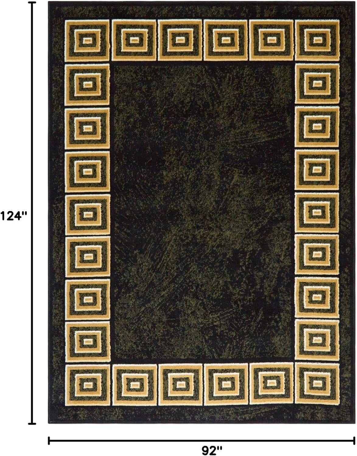Home Dynamix Optimum Eros Area Rug 7'8" x10'4, Geometric Greek Key, Black/Beige